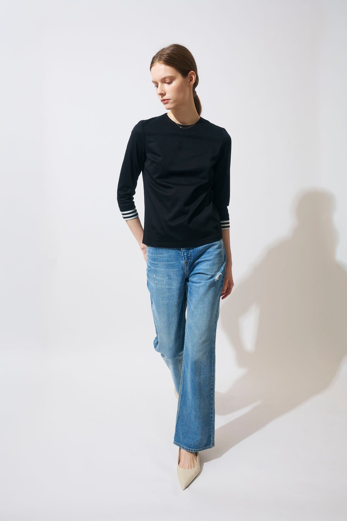 BORDER LONGSLEEVES TEE