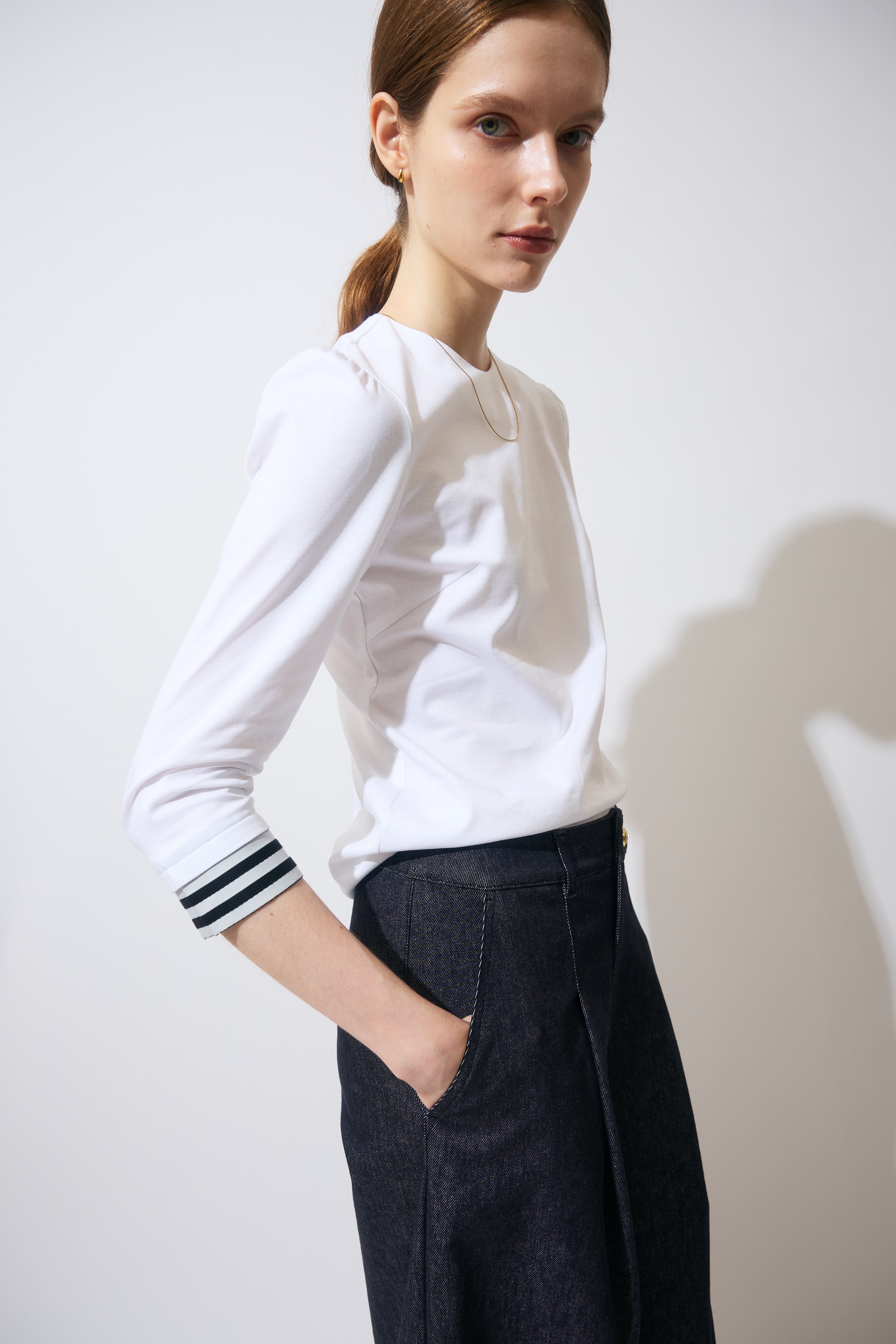 BORDER LONGSLEEVES TEE