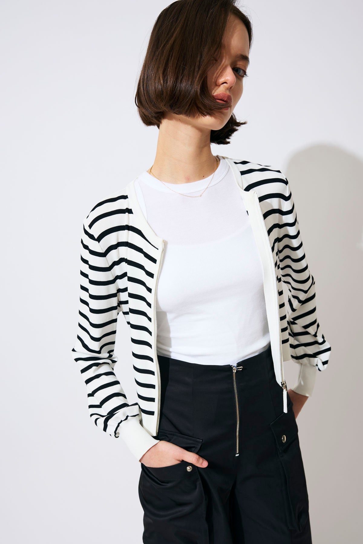RAYON KNIT CARDIGAN