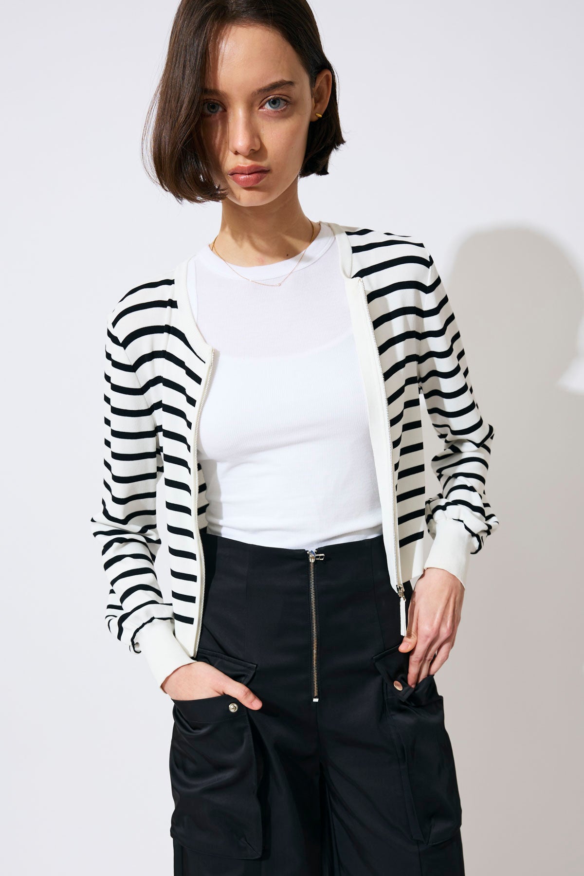 RAYON KNIT CARDIGAN