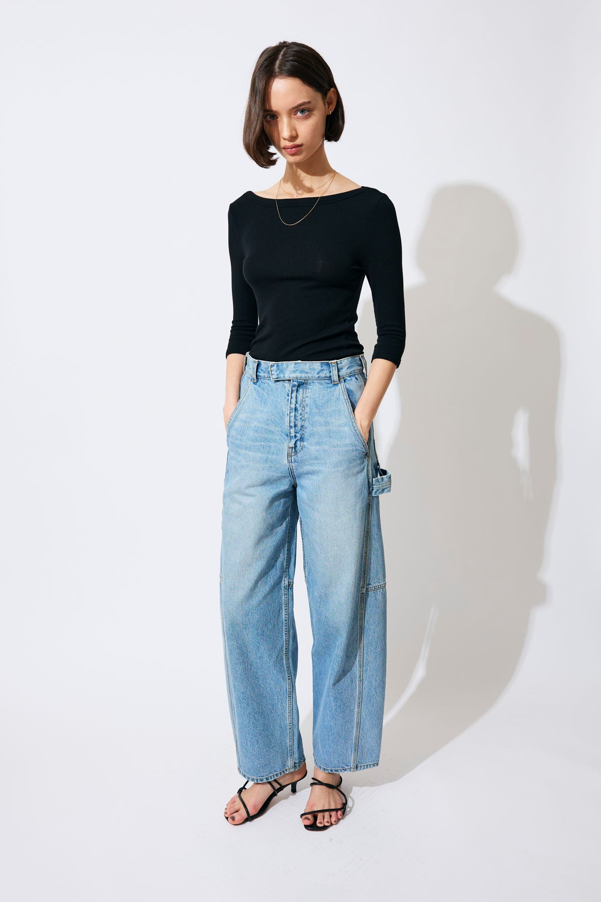 WIDE-LEG PAINTER DENIM