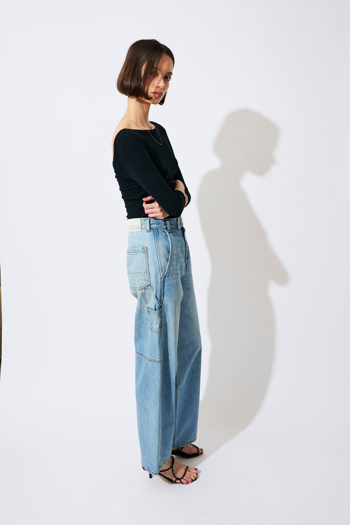 HALF SLEEVE RIB TEE