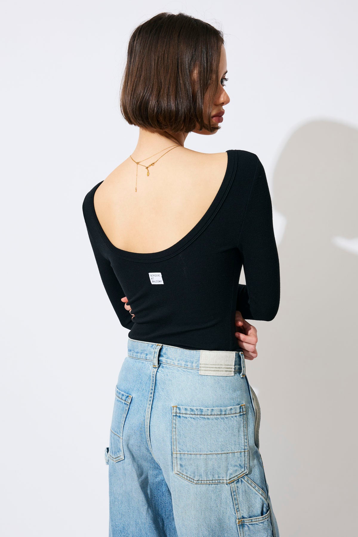 HALF SLEEVE RIB TEE