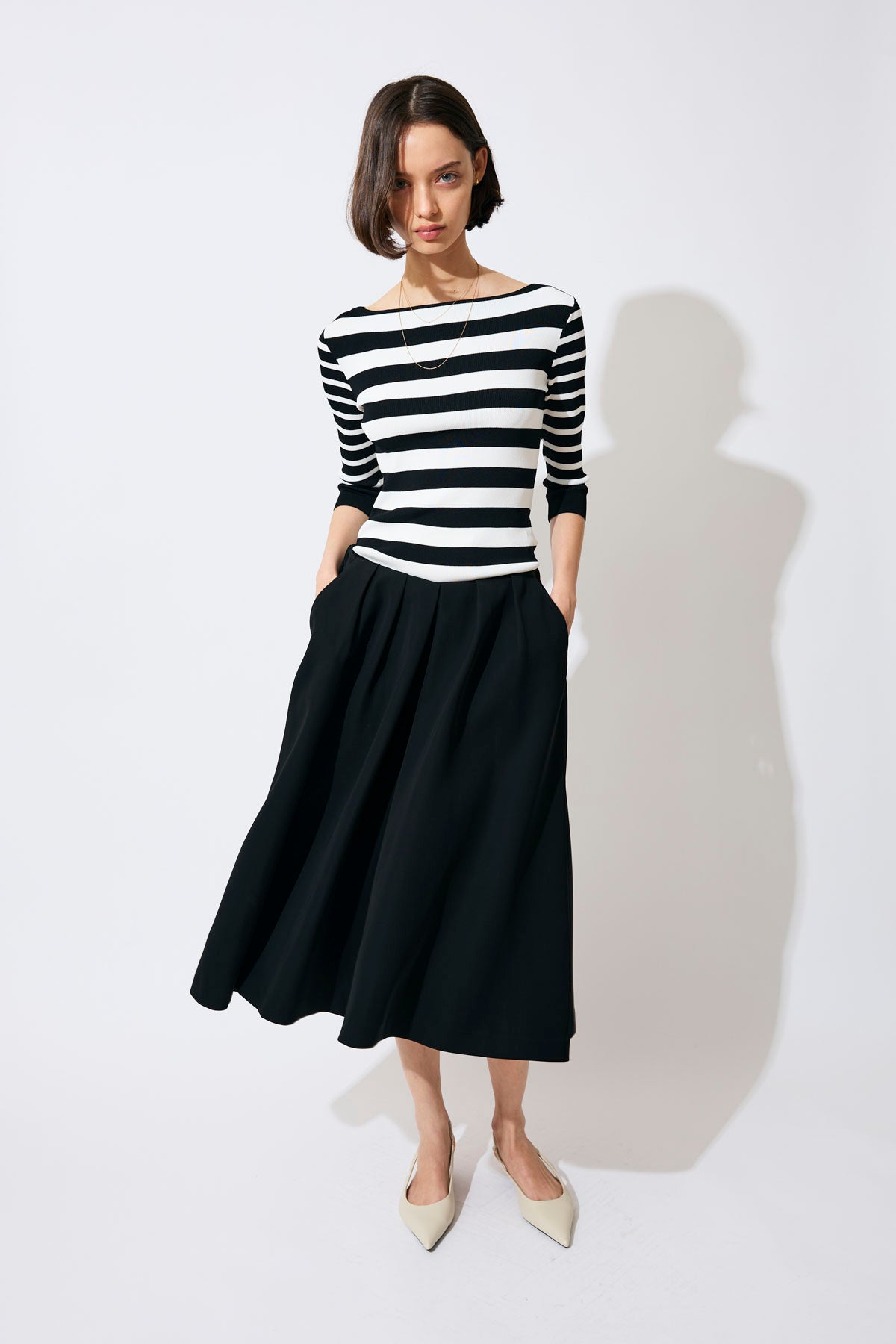TWILL TUCK SKIRT