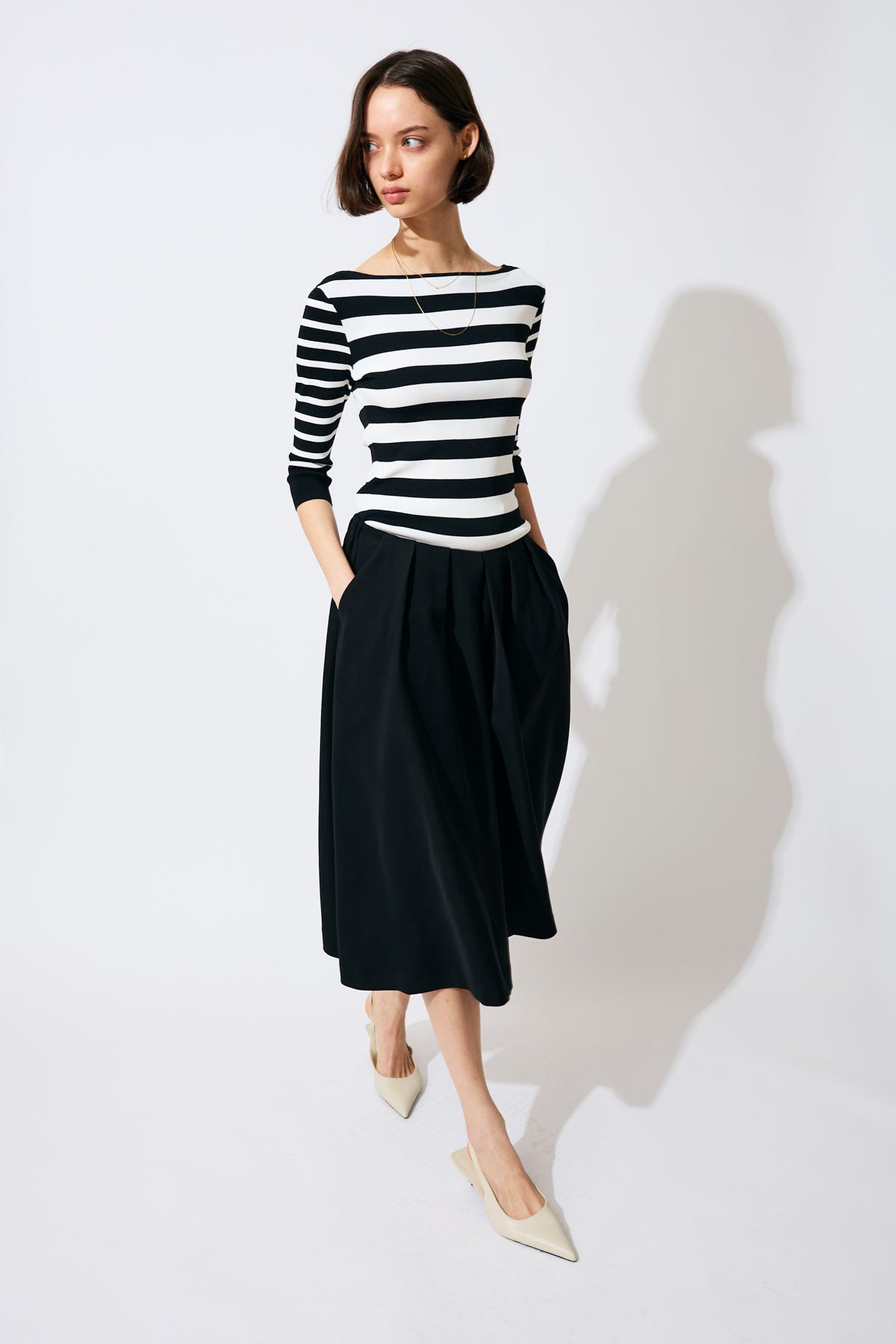 TWILL TUCK SKIRT