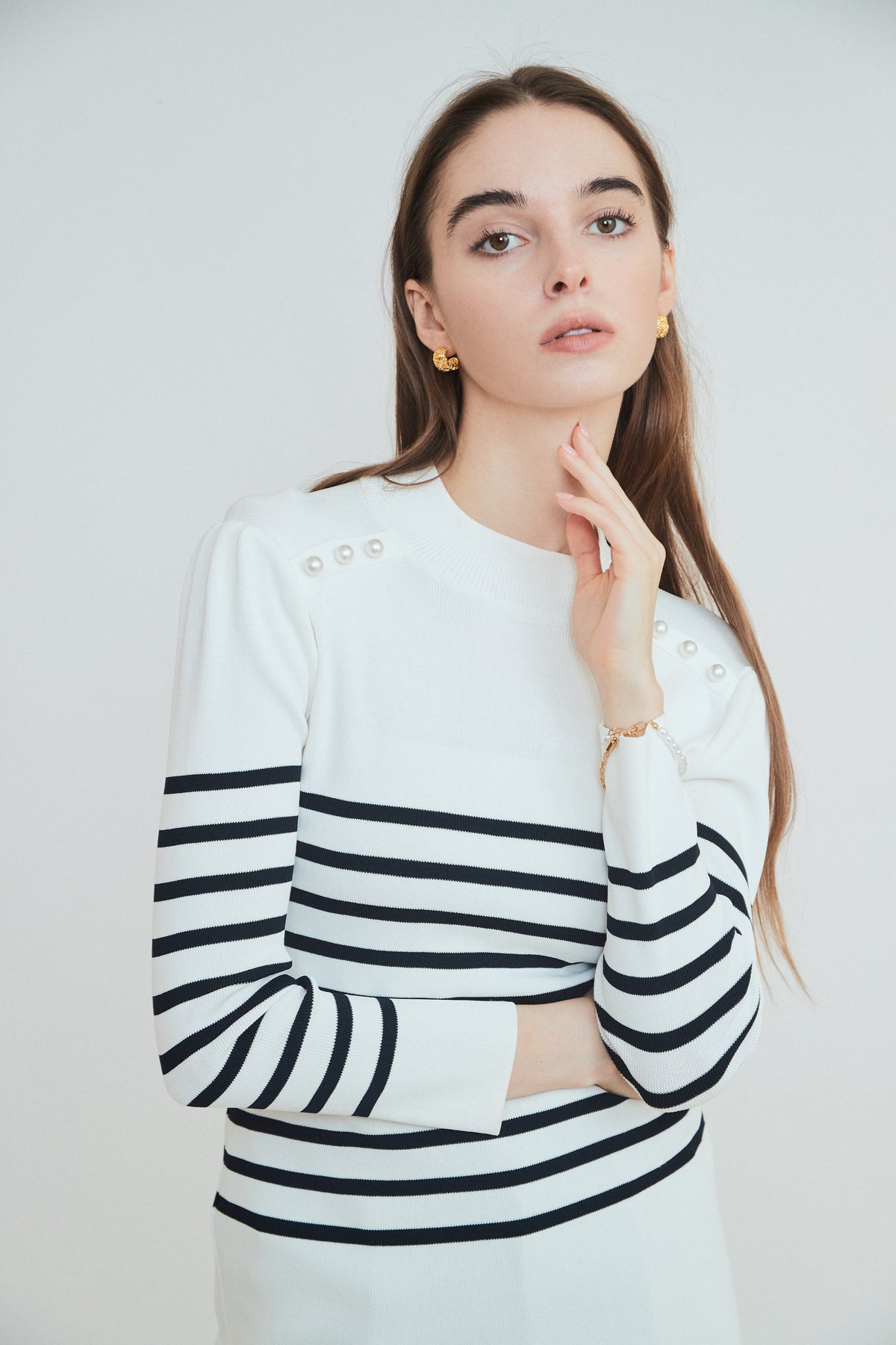 BORDER PEARL TOP