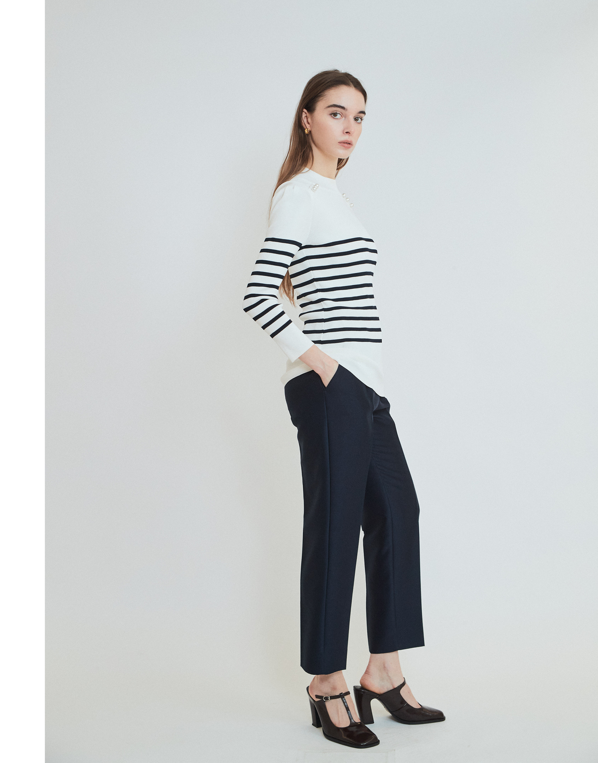 BORDER PEARL TOP