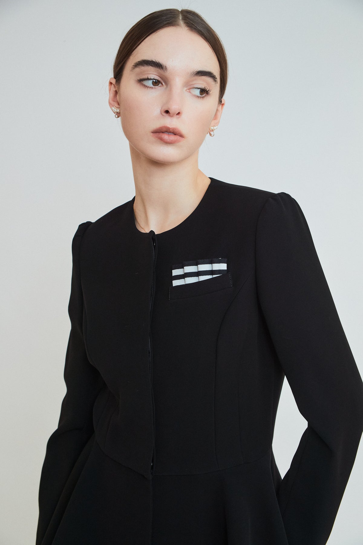 TWILL RUFFLED JACKET