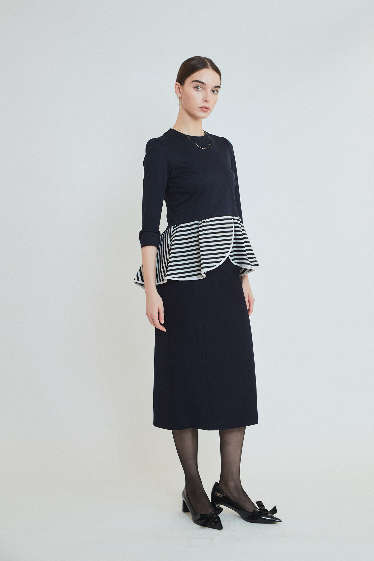 PEPLUM TEE 3/4