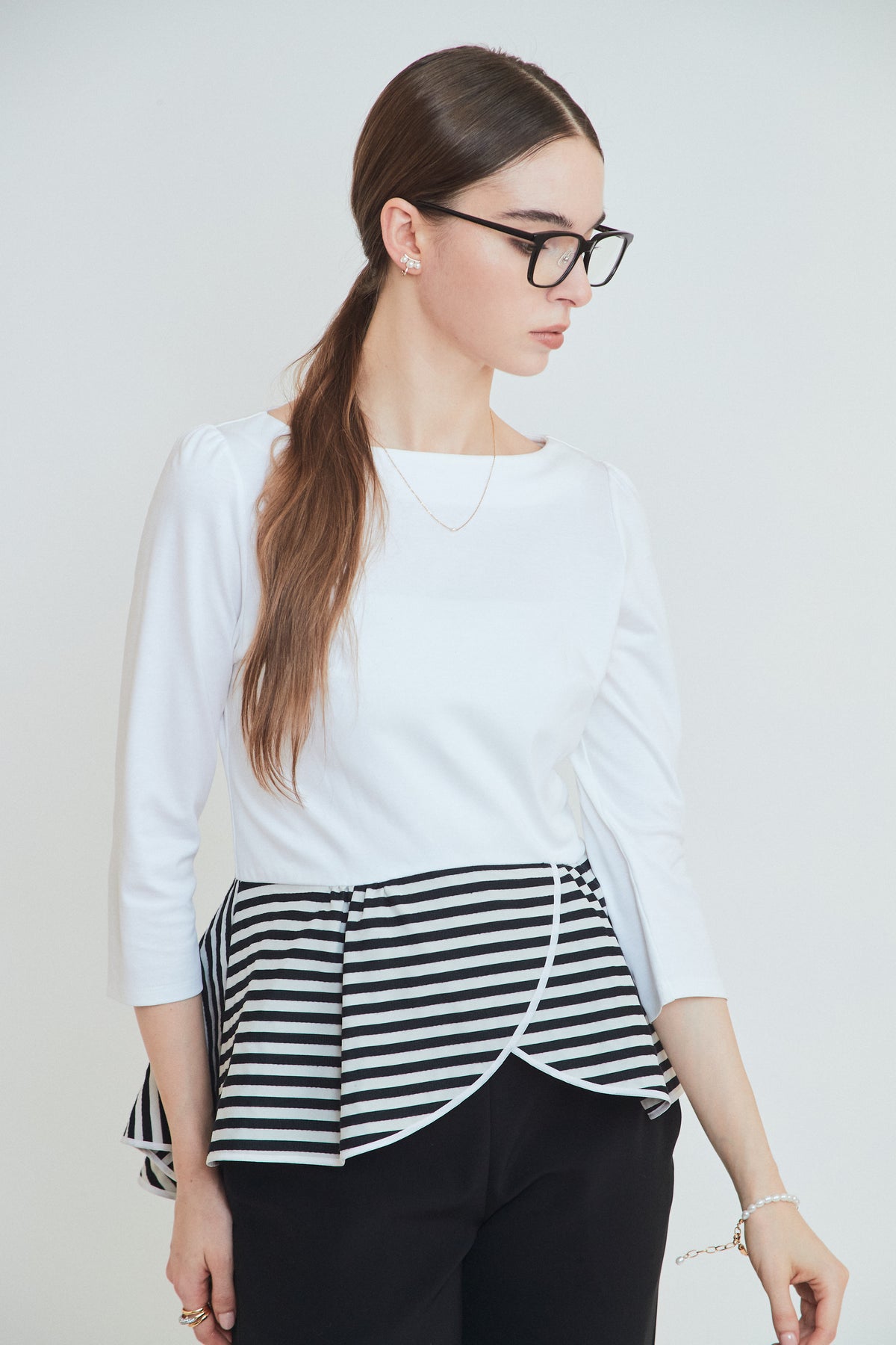PEPLUM TEE 3/4