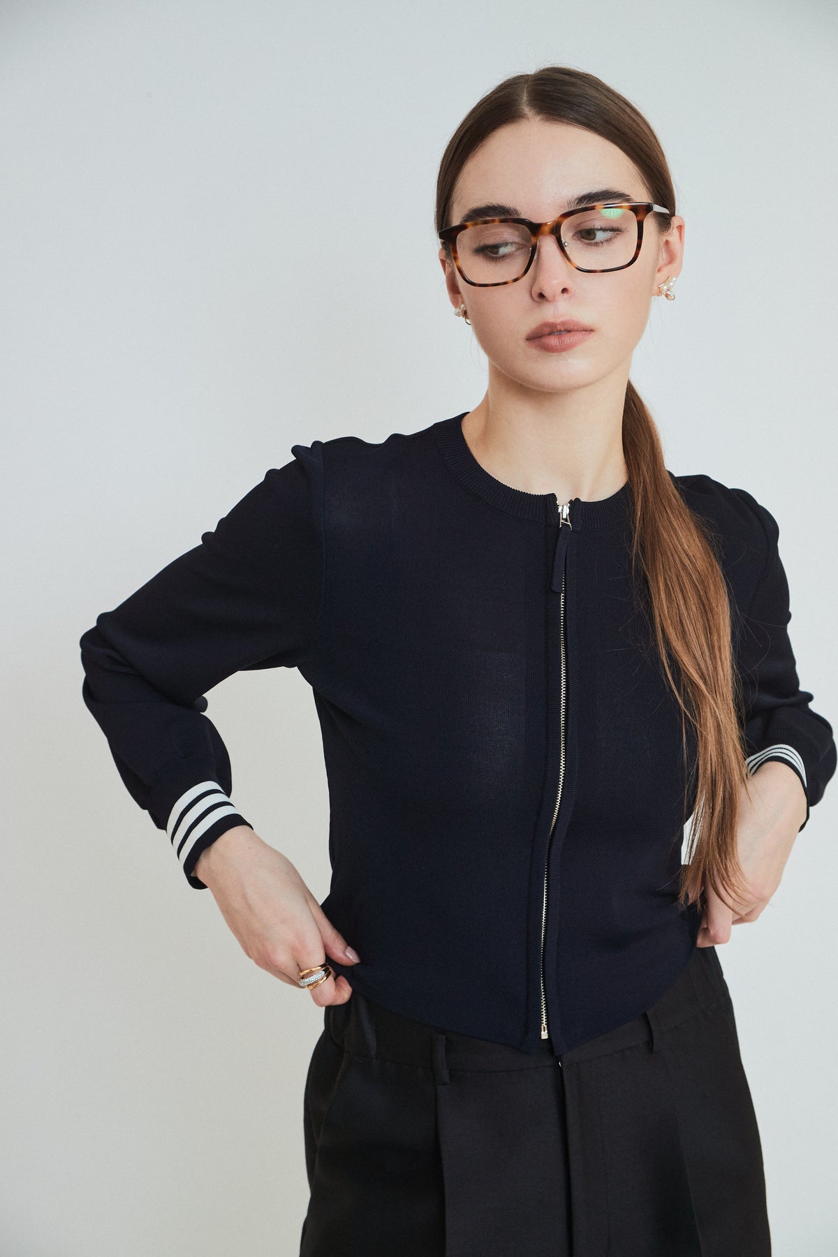 RAYON KNIT CARDIGAN