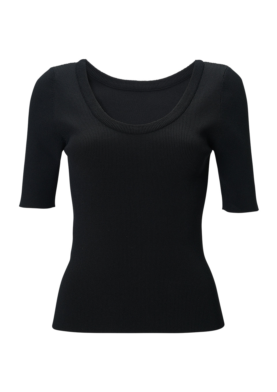 RIB KNIT HALF TOP