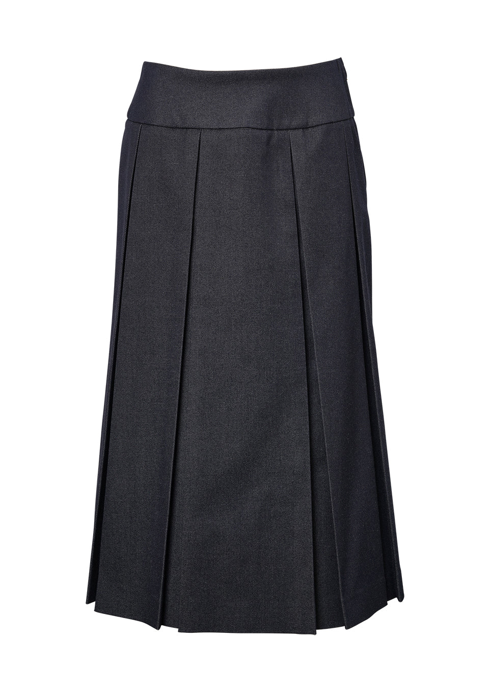 PLEATS DENIM SKIRT
