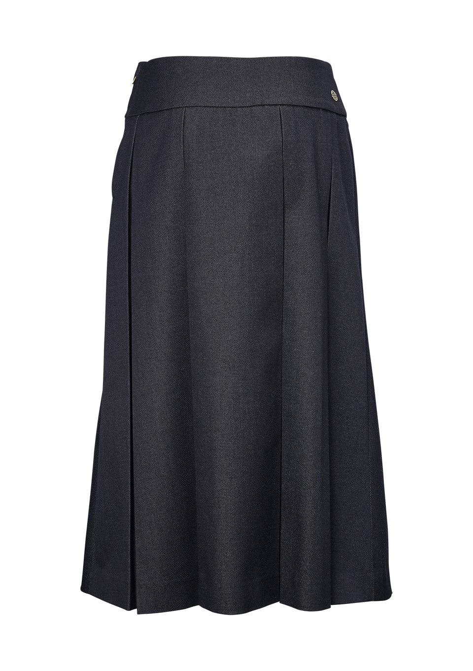 PLEATS DENIM SKIRT