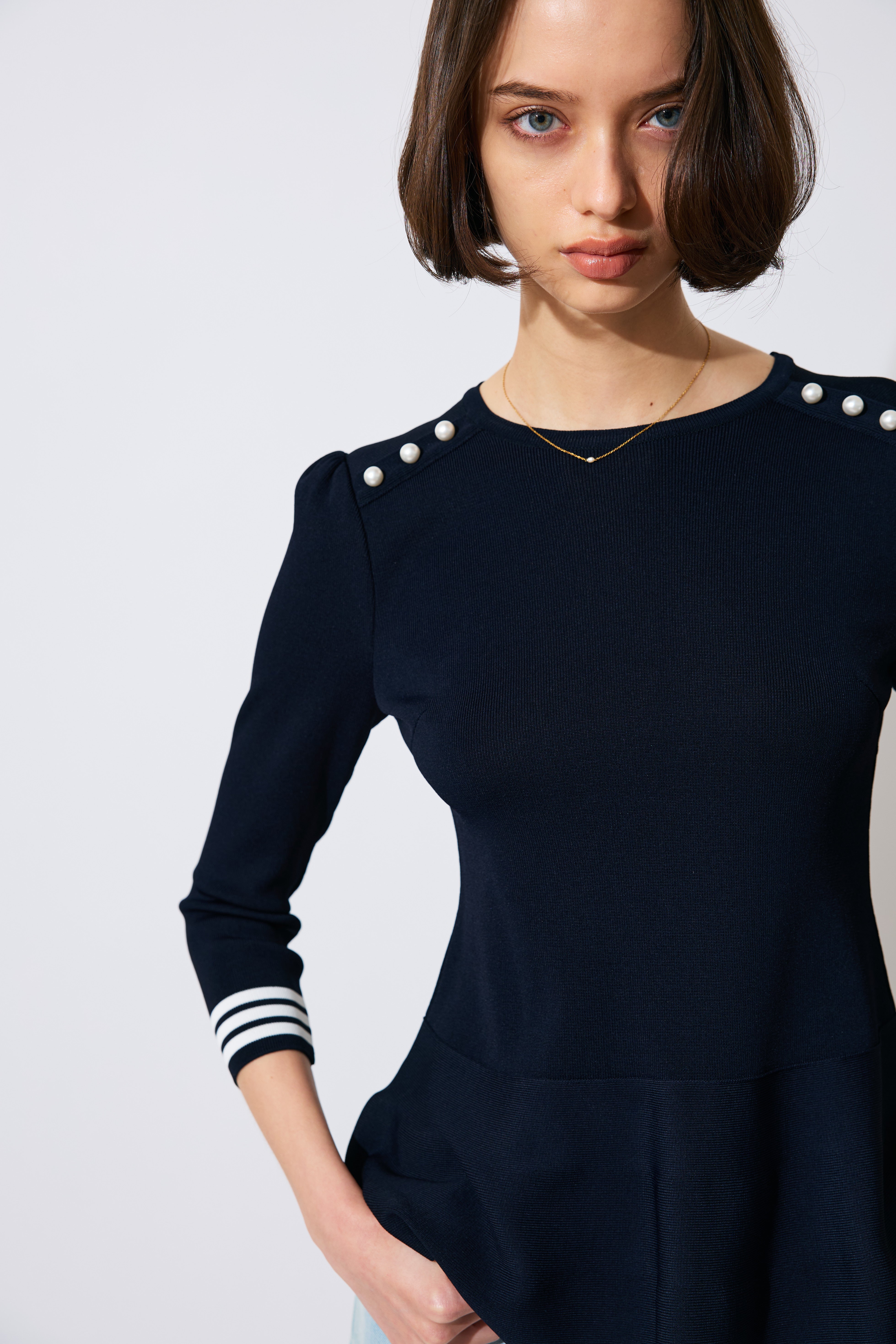 【予約商品】RAYON PEPLUM KNIT