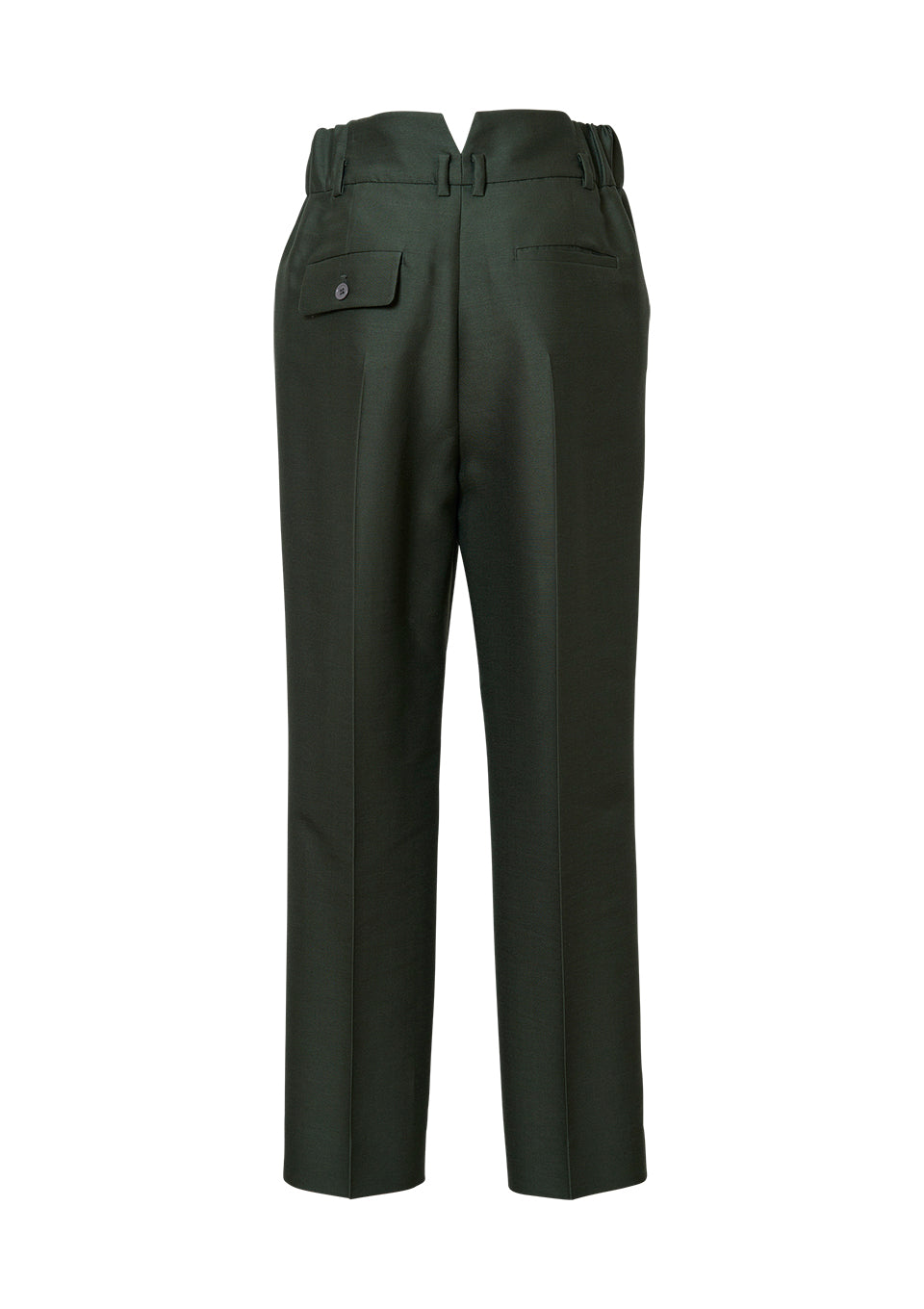 SILK WOOL TAPERED PANTS