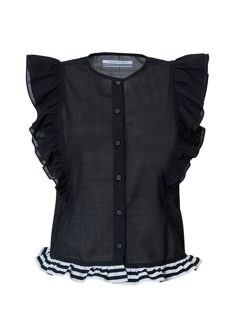 FRILL SHEER SHIRT