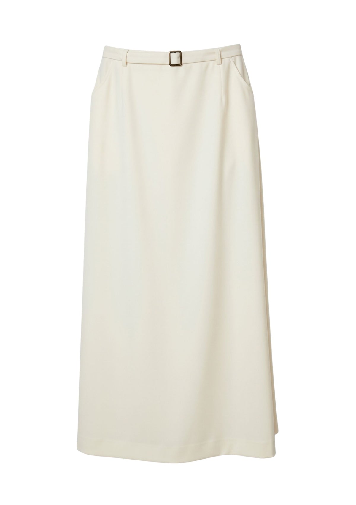 BELTED WOOL SKIRT