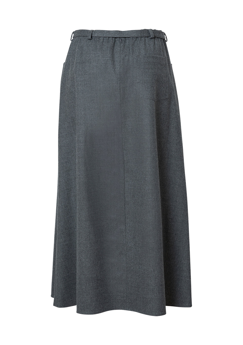 BELTED WOOL SKIRT
