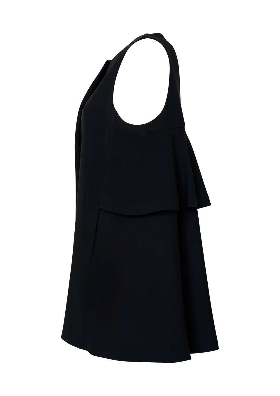 TIERED TWILL GILET