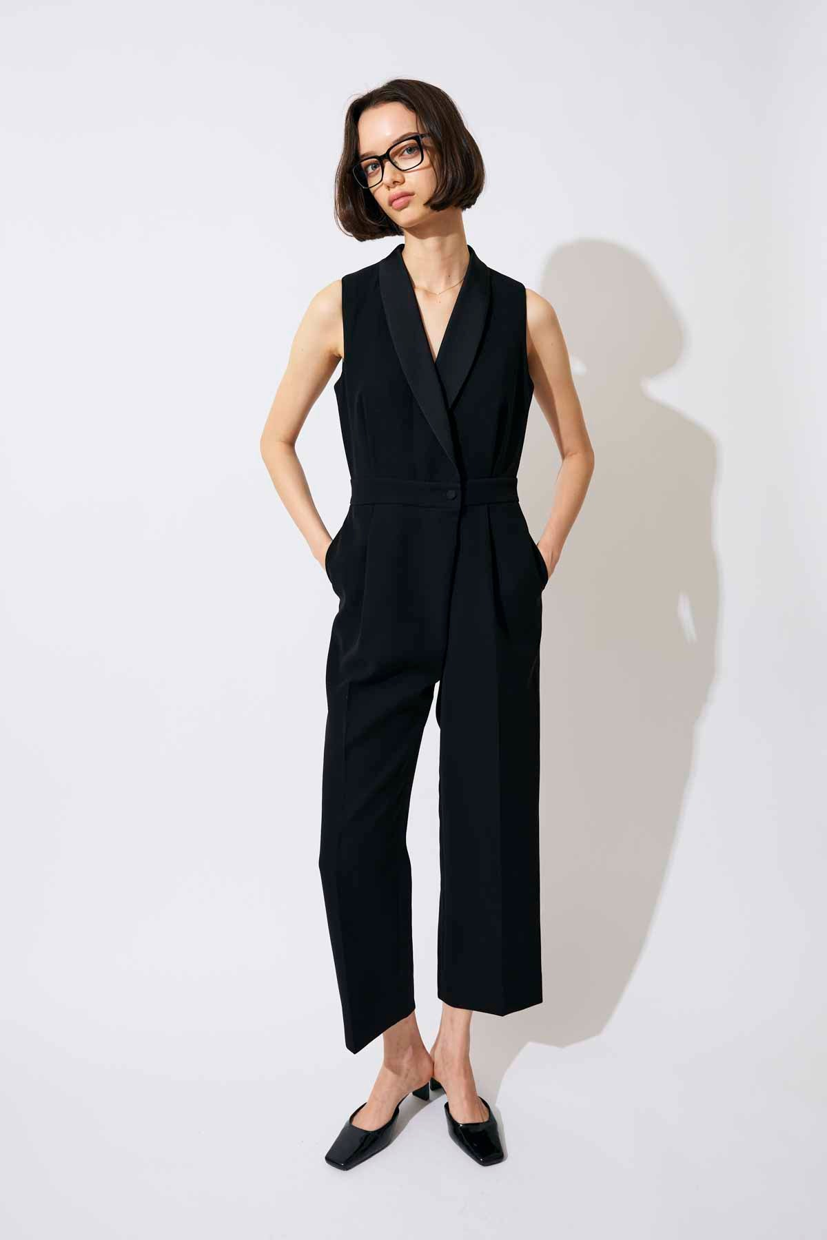 SHAWL COLLAR JUMPSUIT