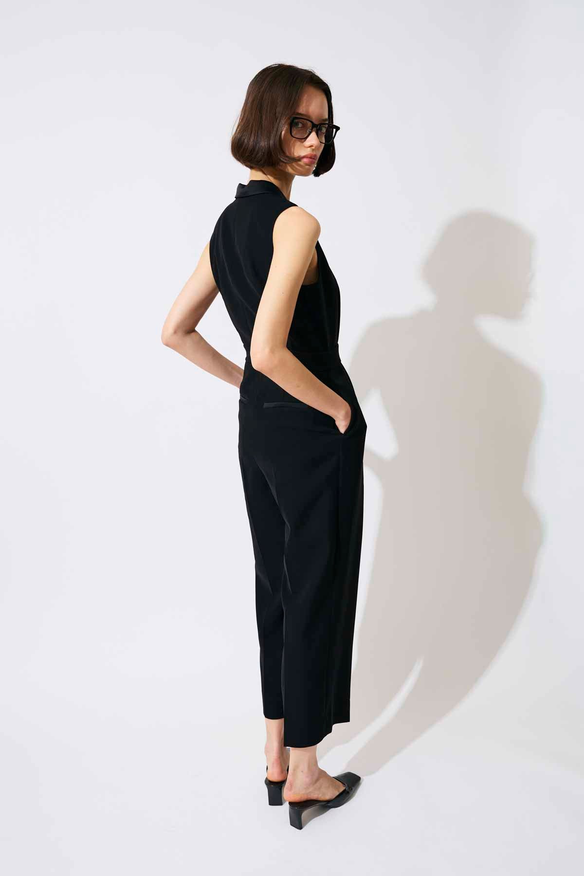 SHAWL COLLAR JUMPSUIT