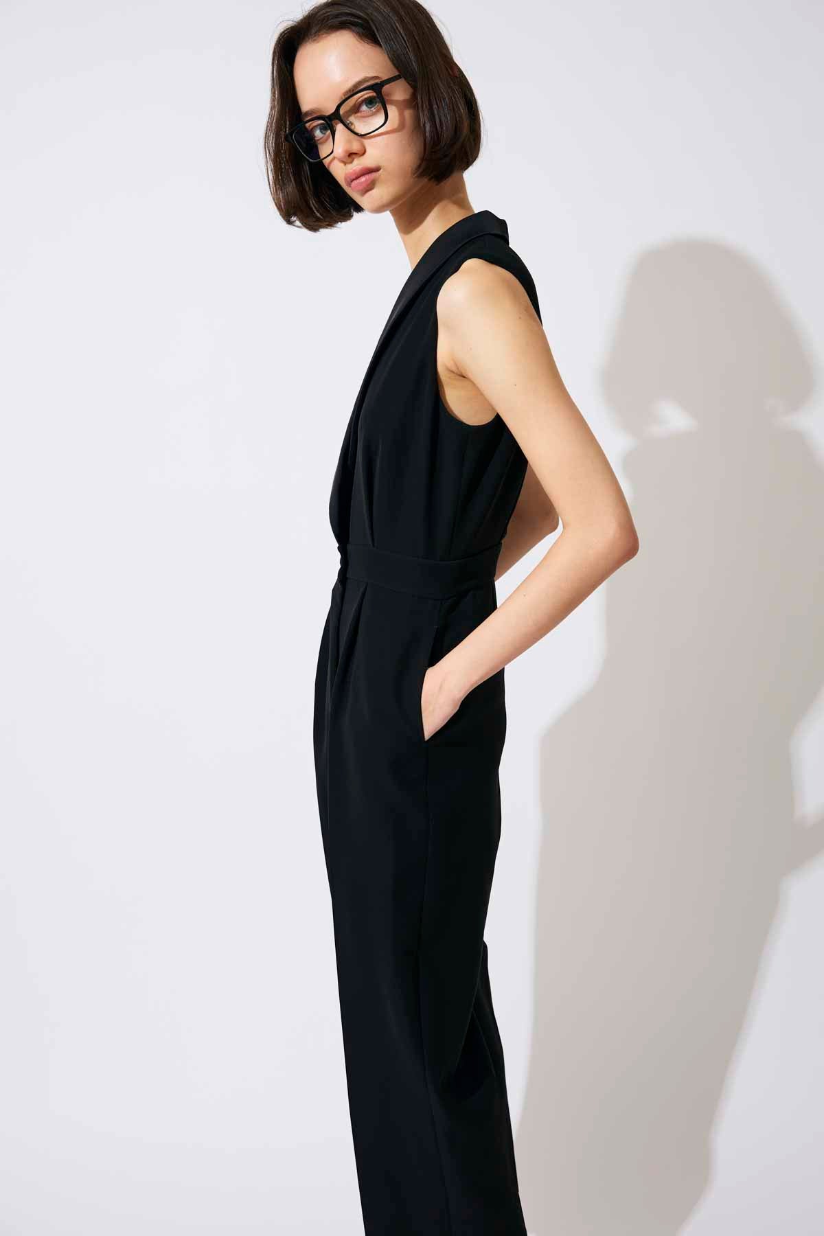 SHAWL COLLAR JUMPSUIT