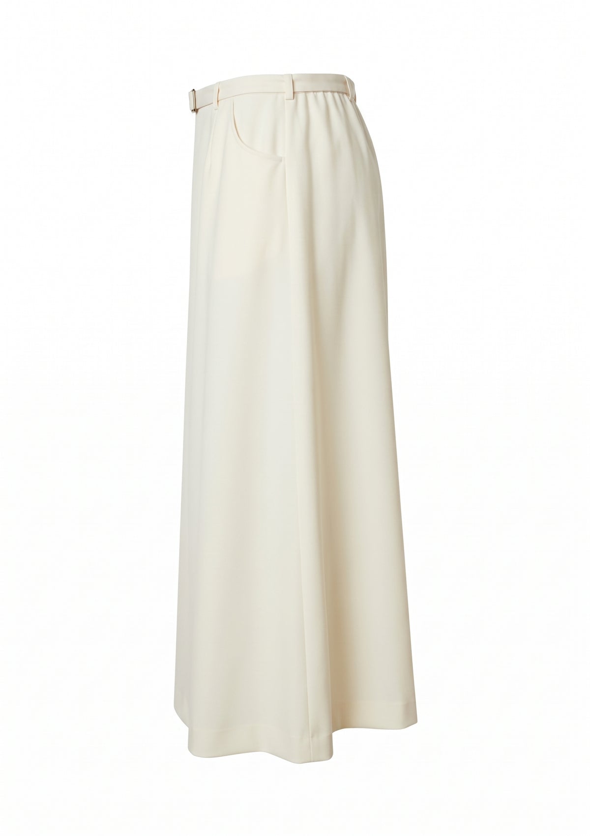 BELTED WOOL SKIRT