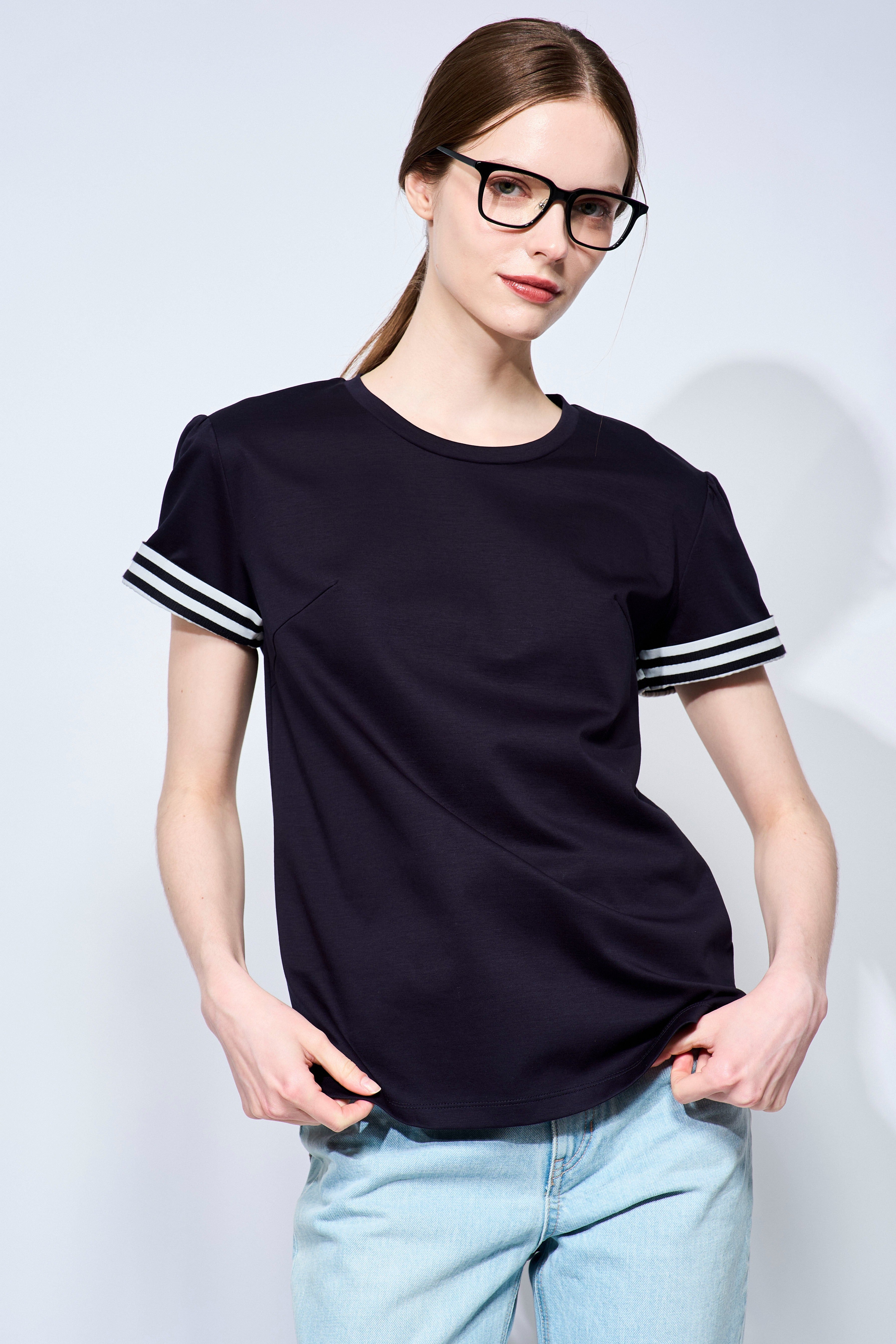 BORDER CUFF TEE