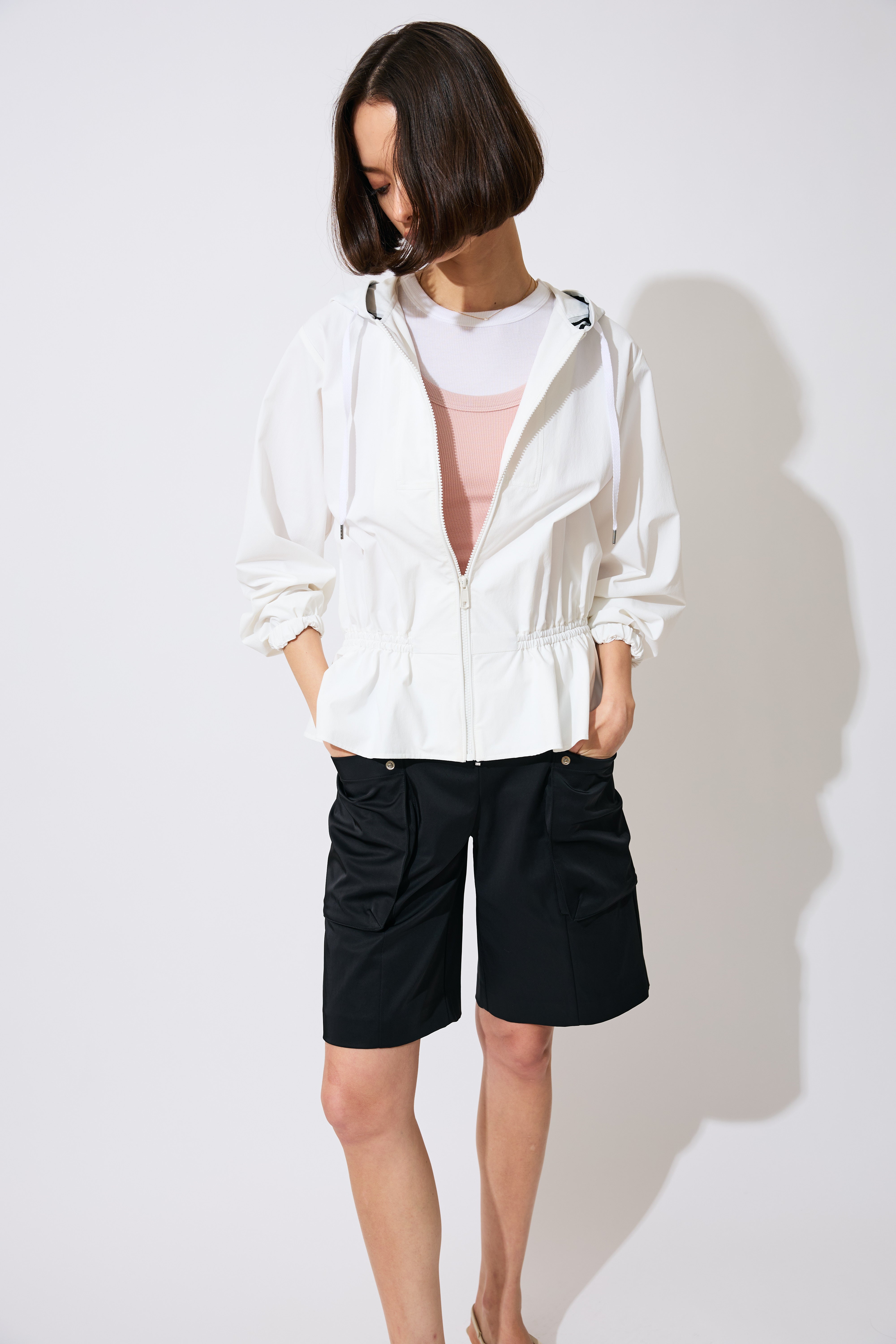 NYLON ZIP HOODIE
