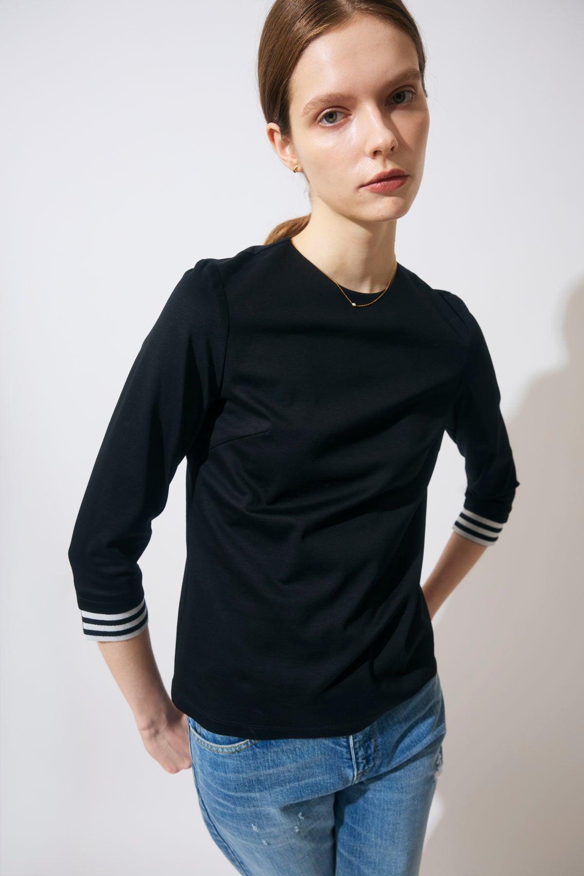 BORDER LONGSLEEVES TEE