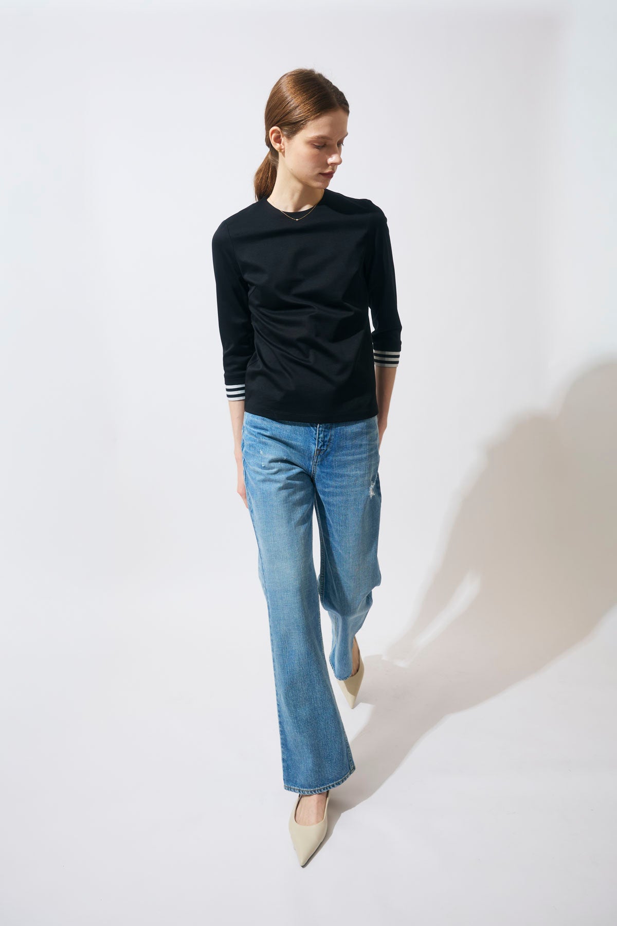 BORDER LONGSLEEVES TEE