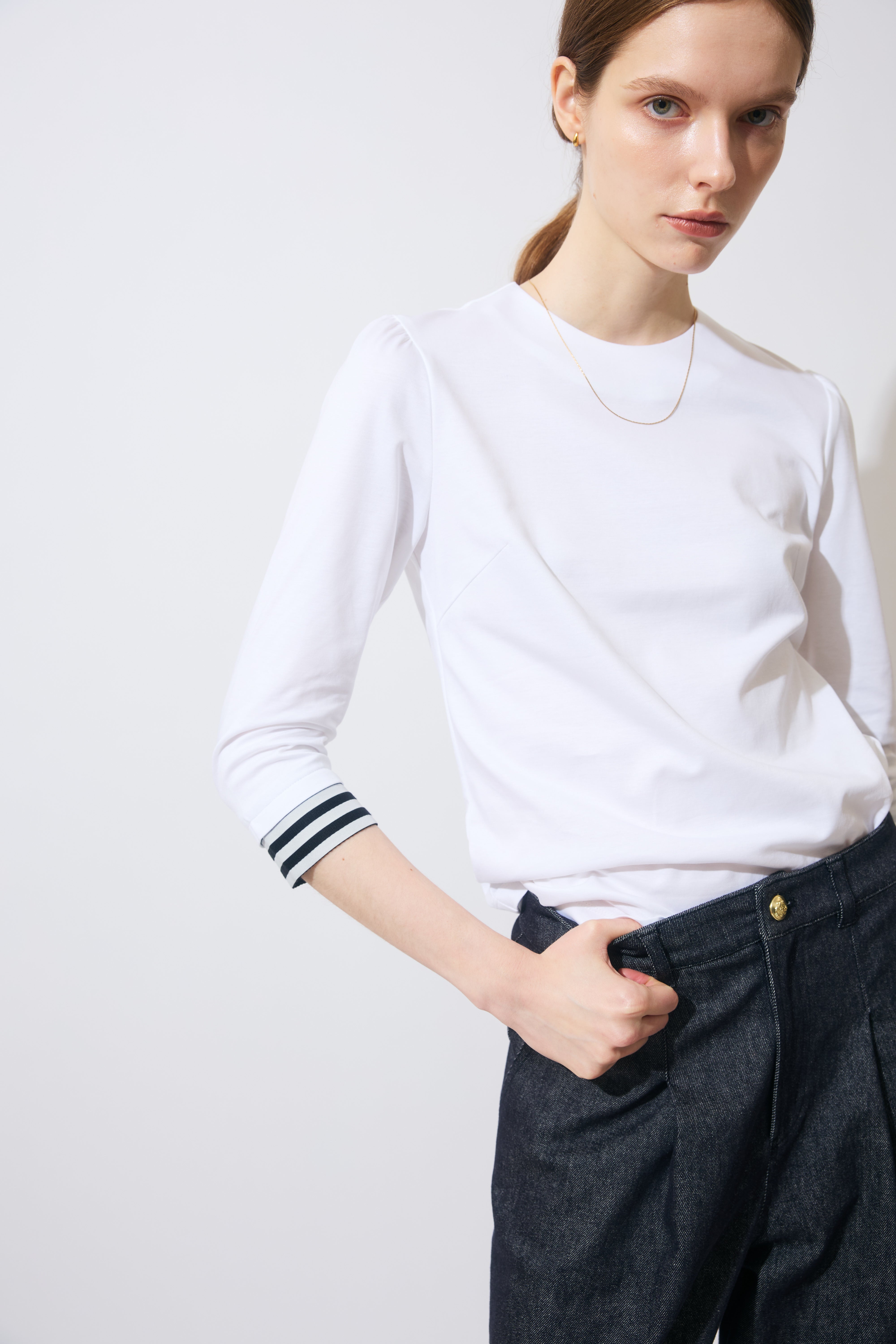 BORDER LONGSLEEVES TEE