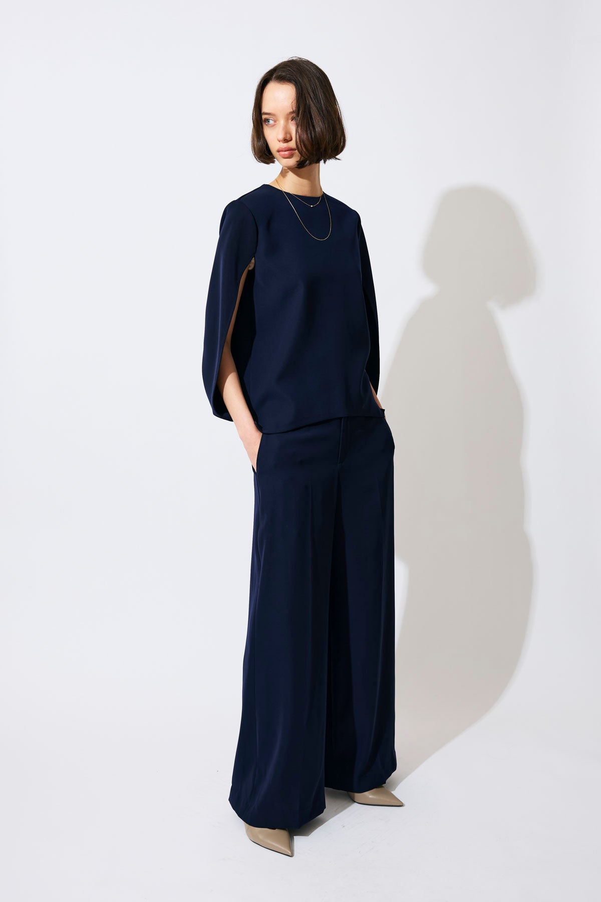 TWILL WIDE PANTS LT