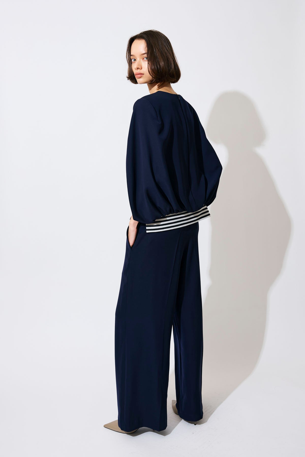 TWILL WIDE PANTS LT