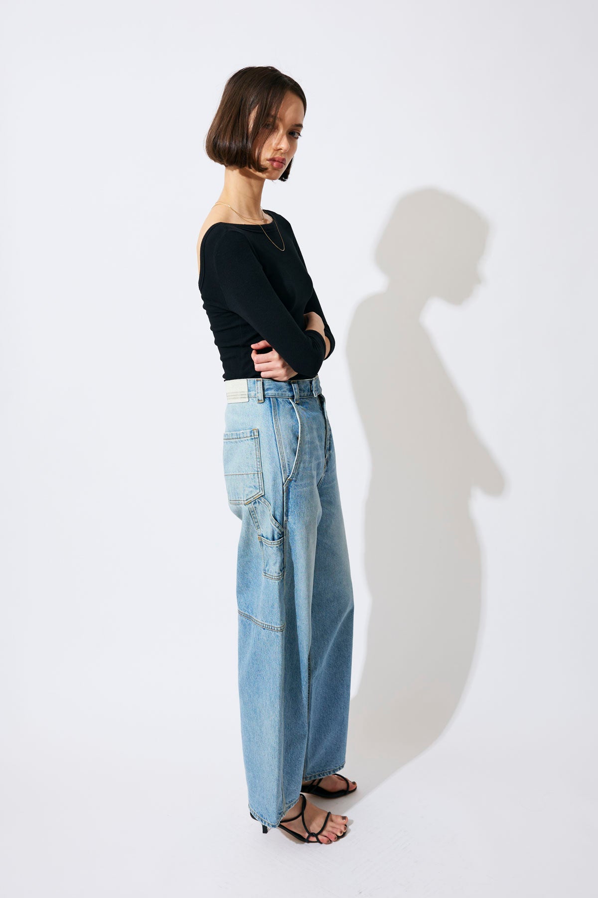 WIDE-LEG PAINTER DENIM