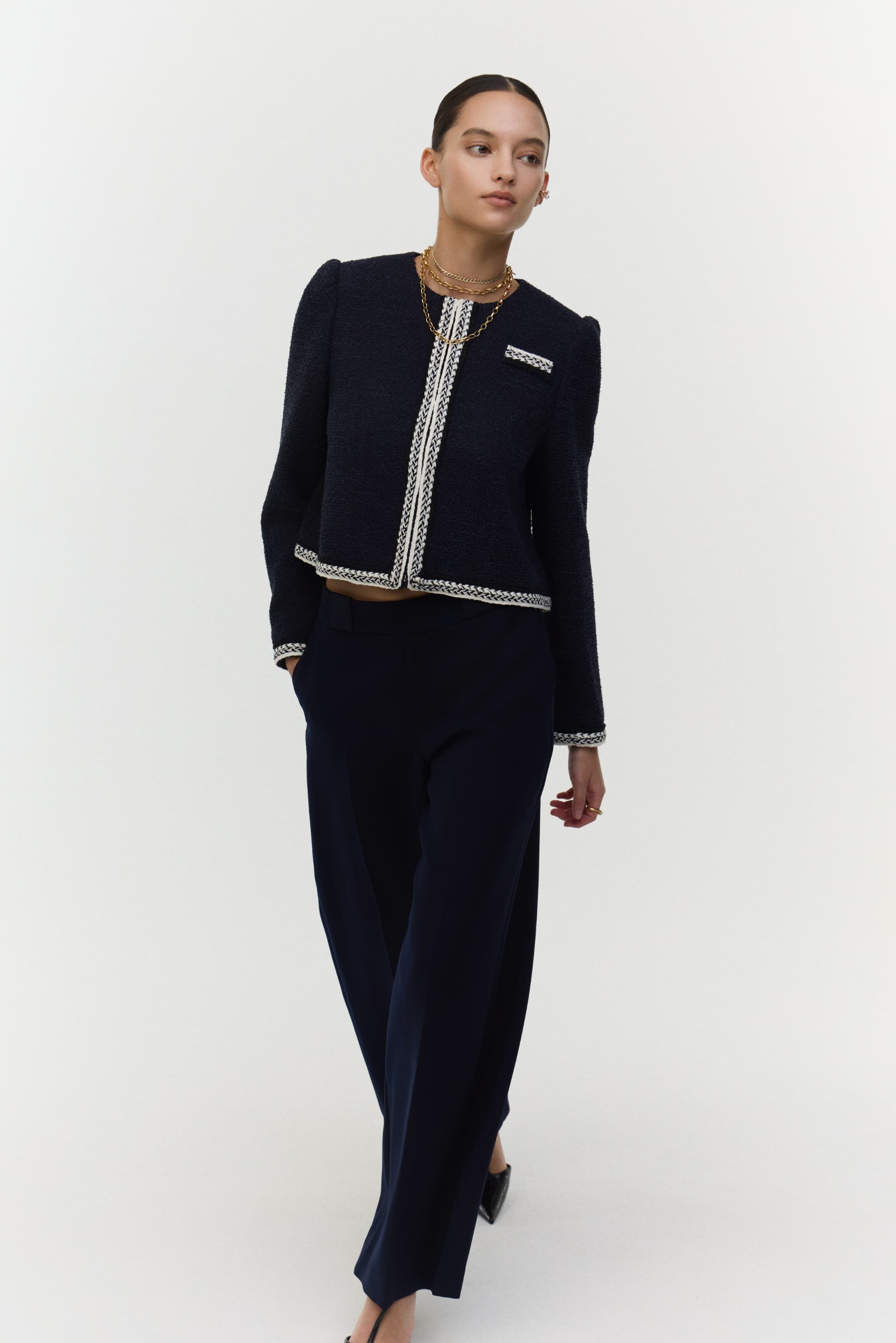 TWEED FLARE JACKET