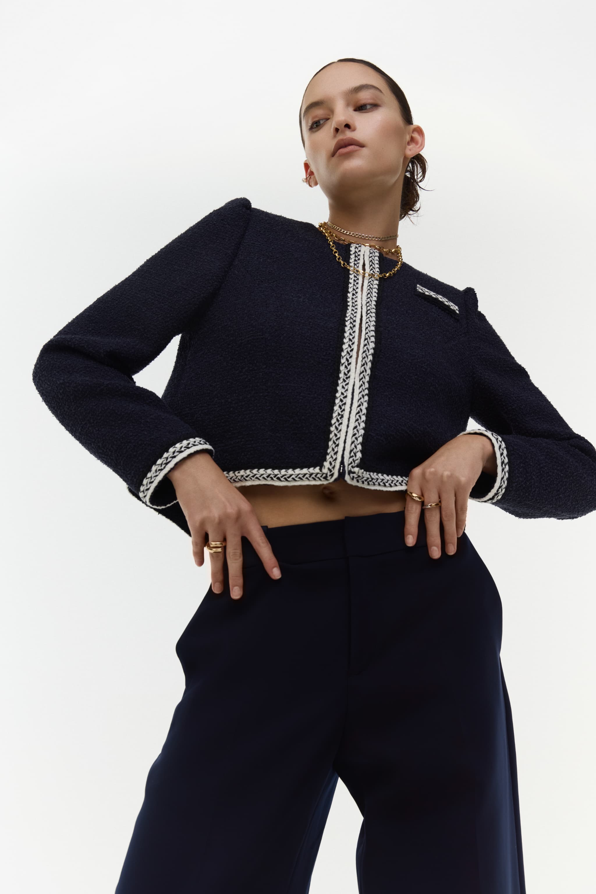 TWEED FLARE JACKET