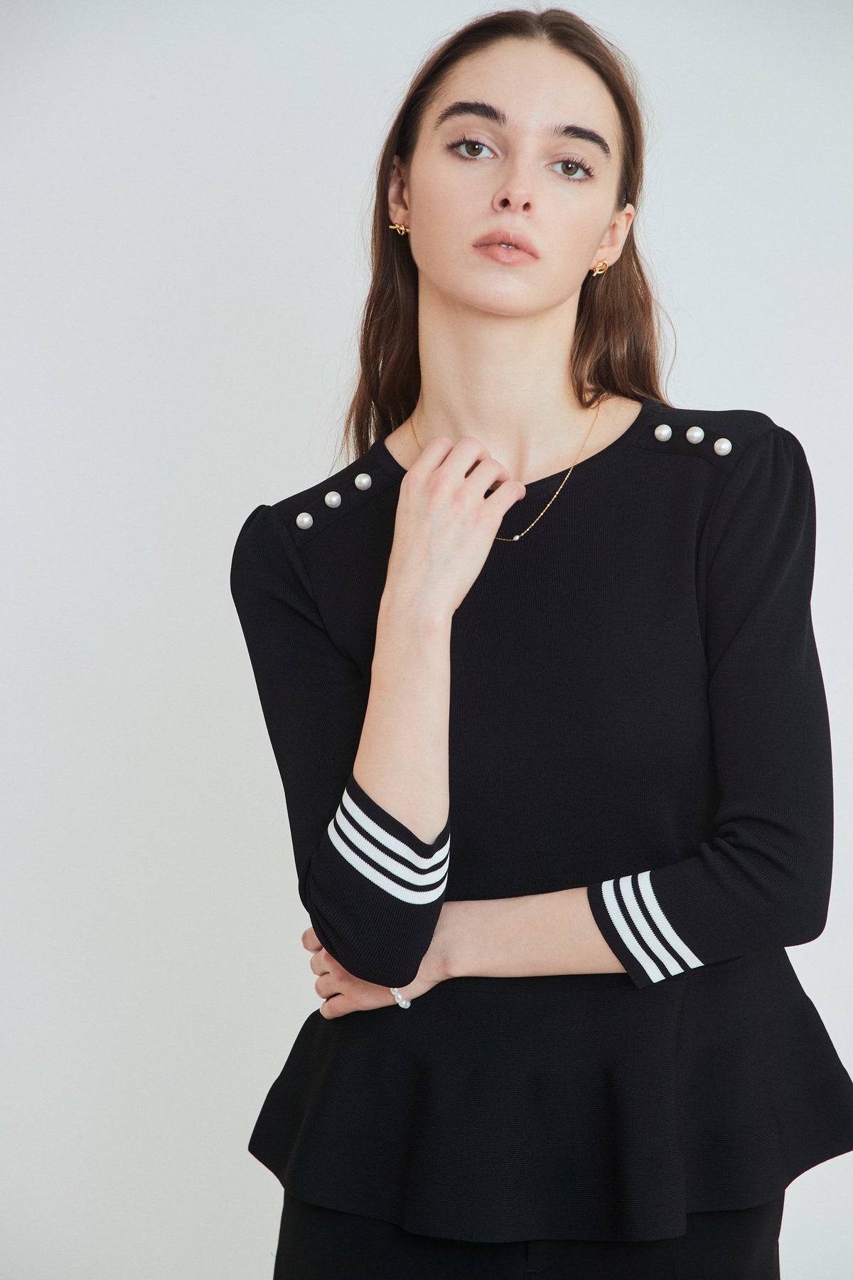 RAYON PEPLUM KNIT