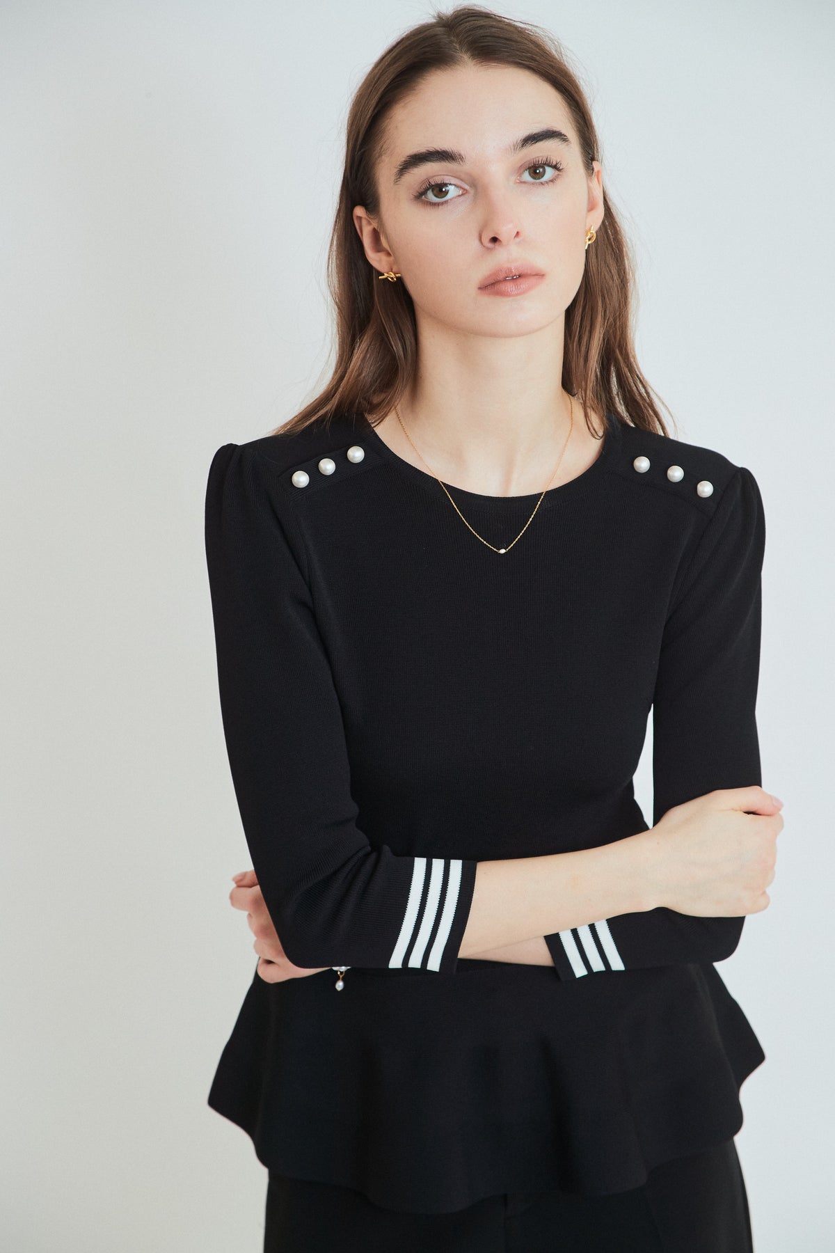 RAYON PEPLUM KNIT