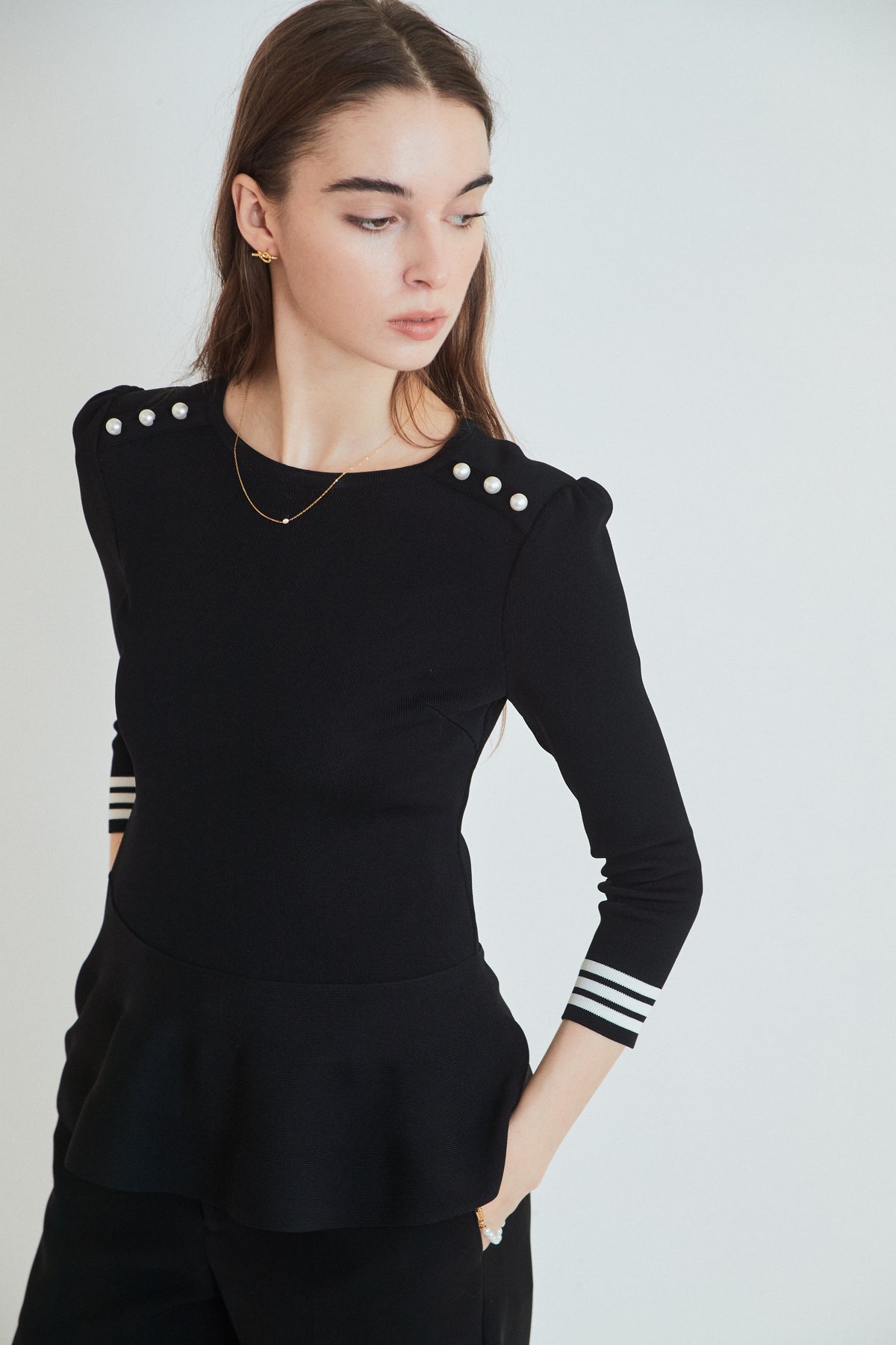 RAYON PEPLUM KNIT
