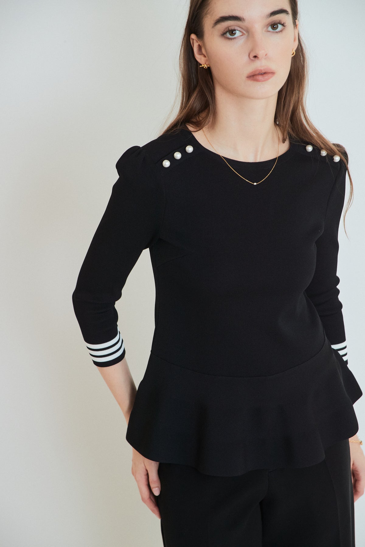 RAYON PEPLUM KNIT