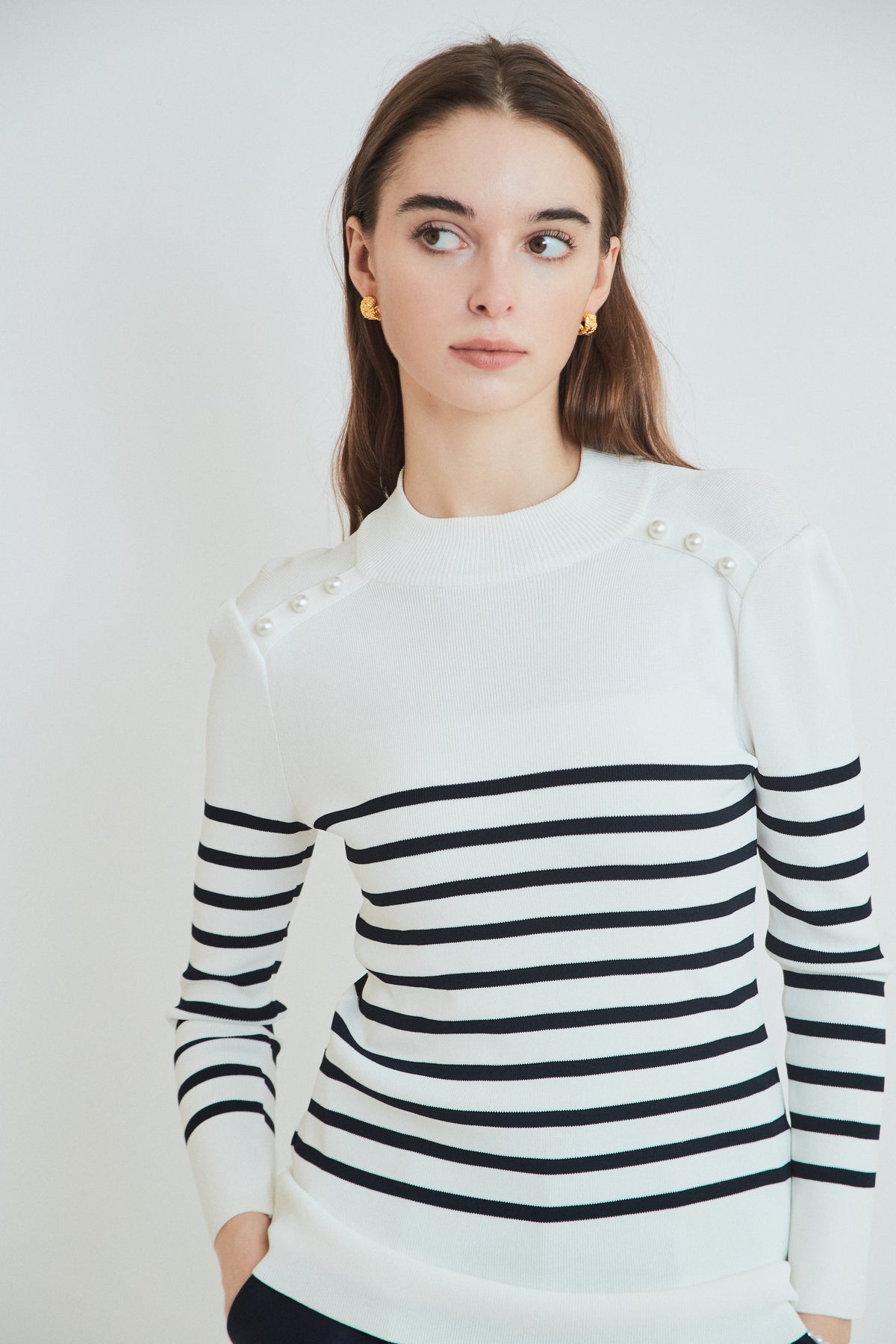 BORDER PEARL TOP