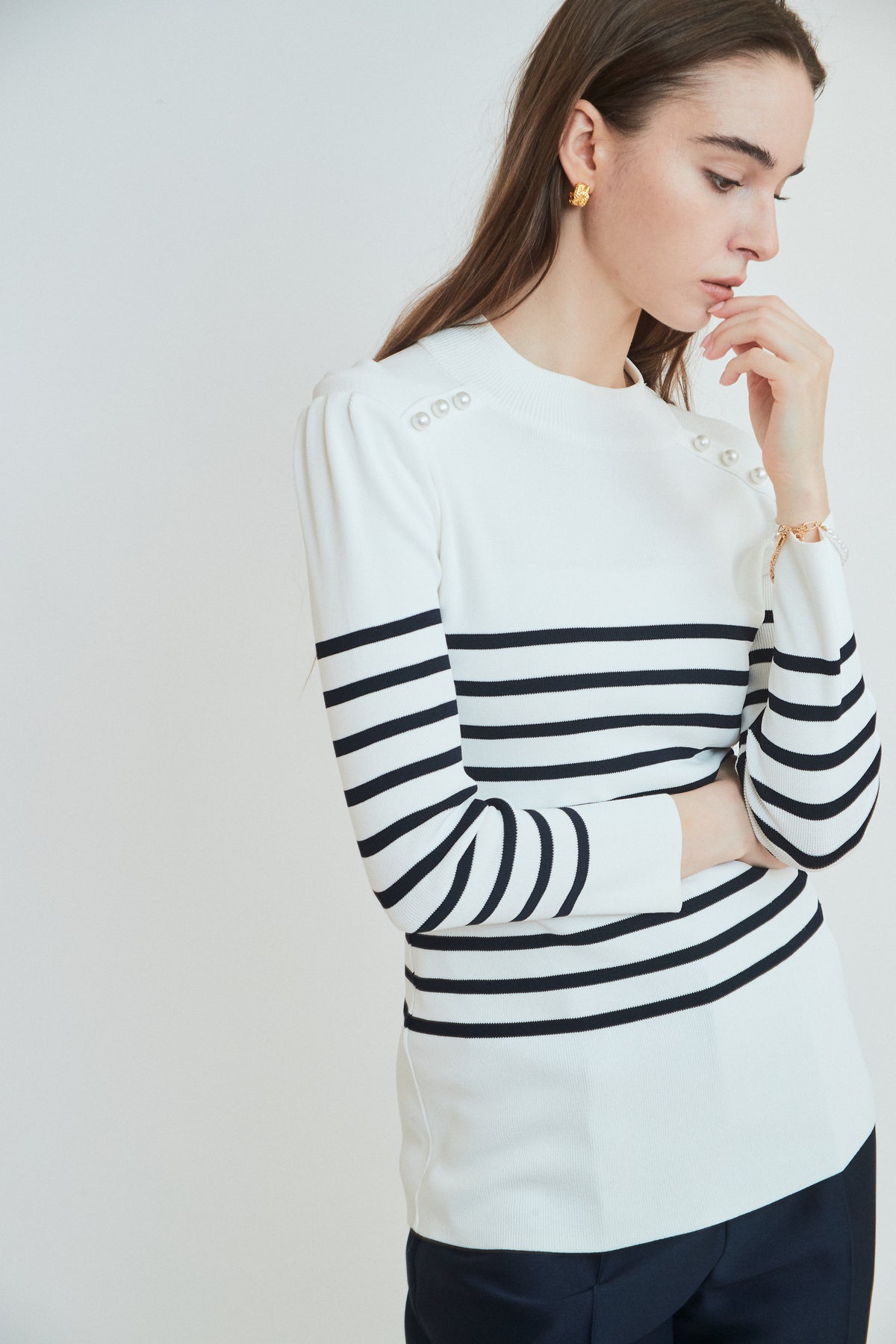BORDER PEARL TOP