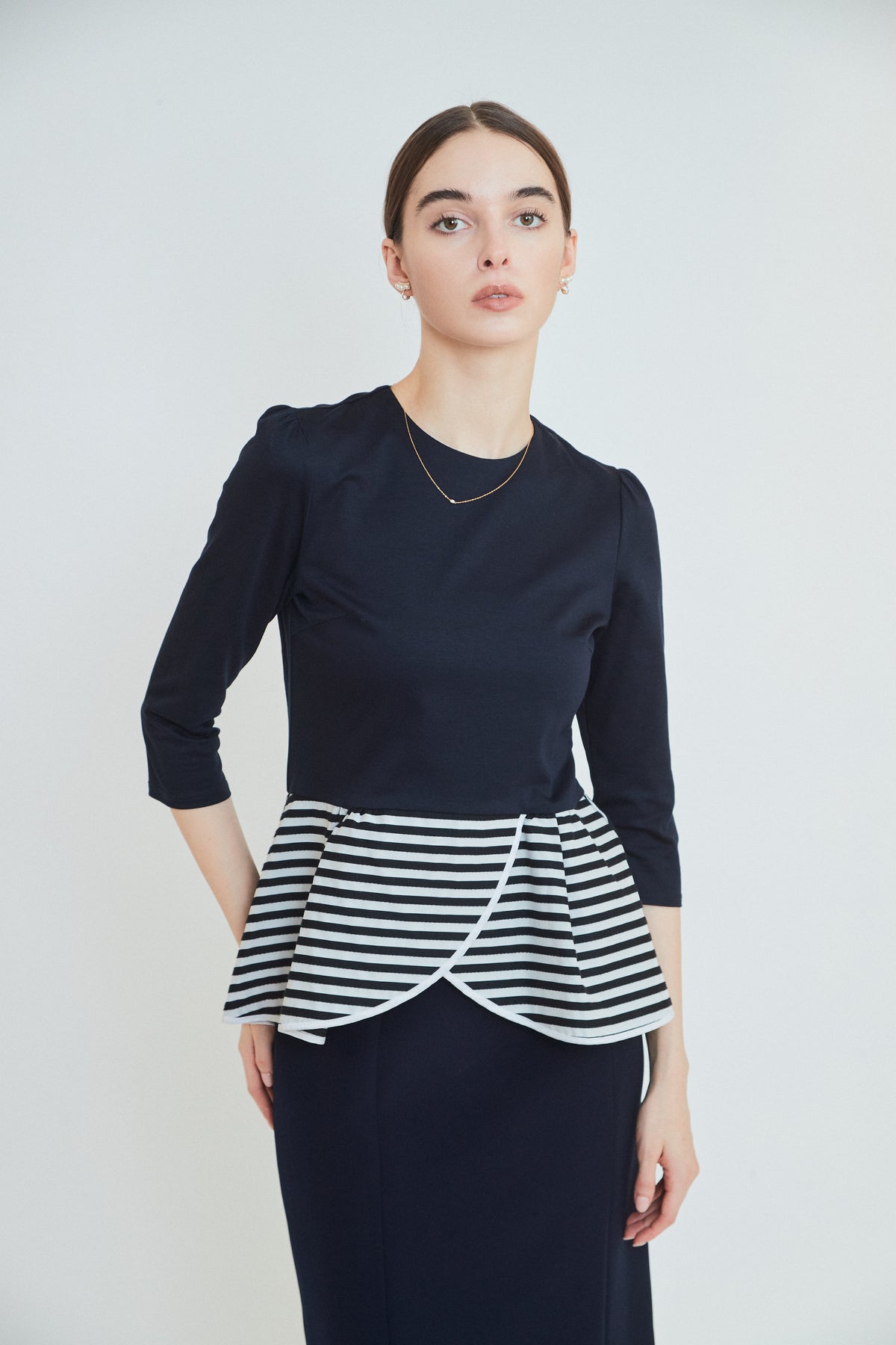 PEPLUM TEE 3/4