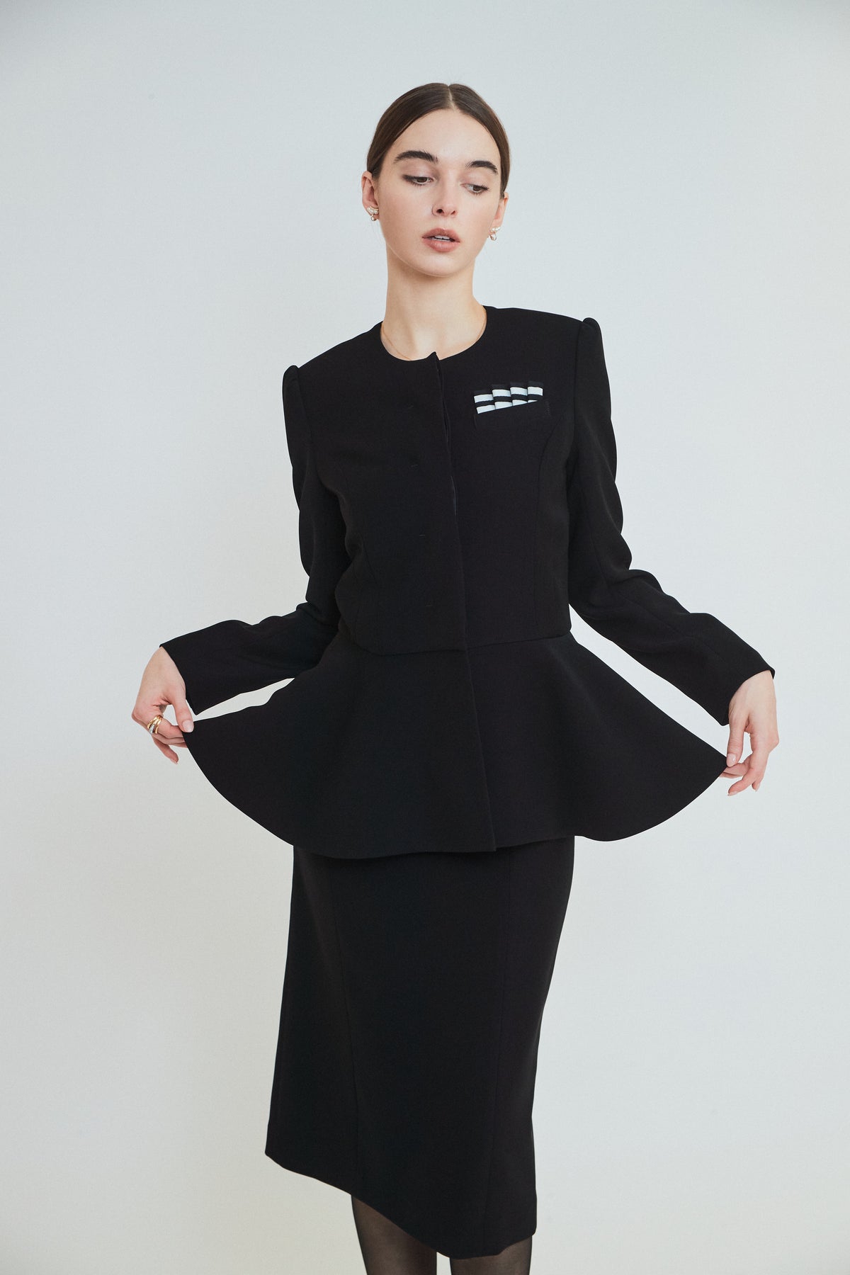 TWILL RUFFLED JACKET