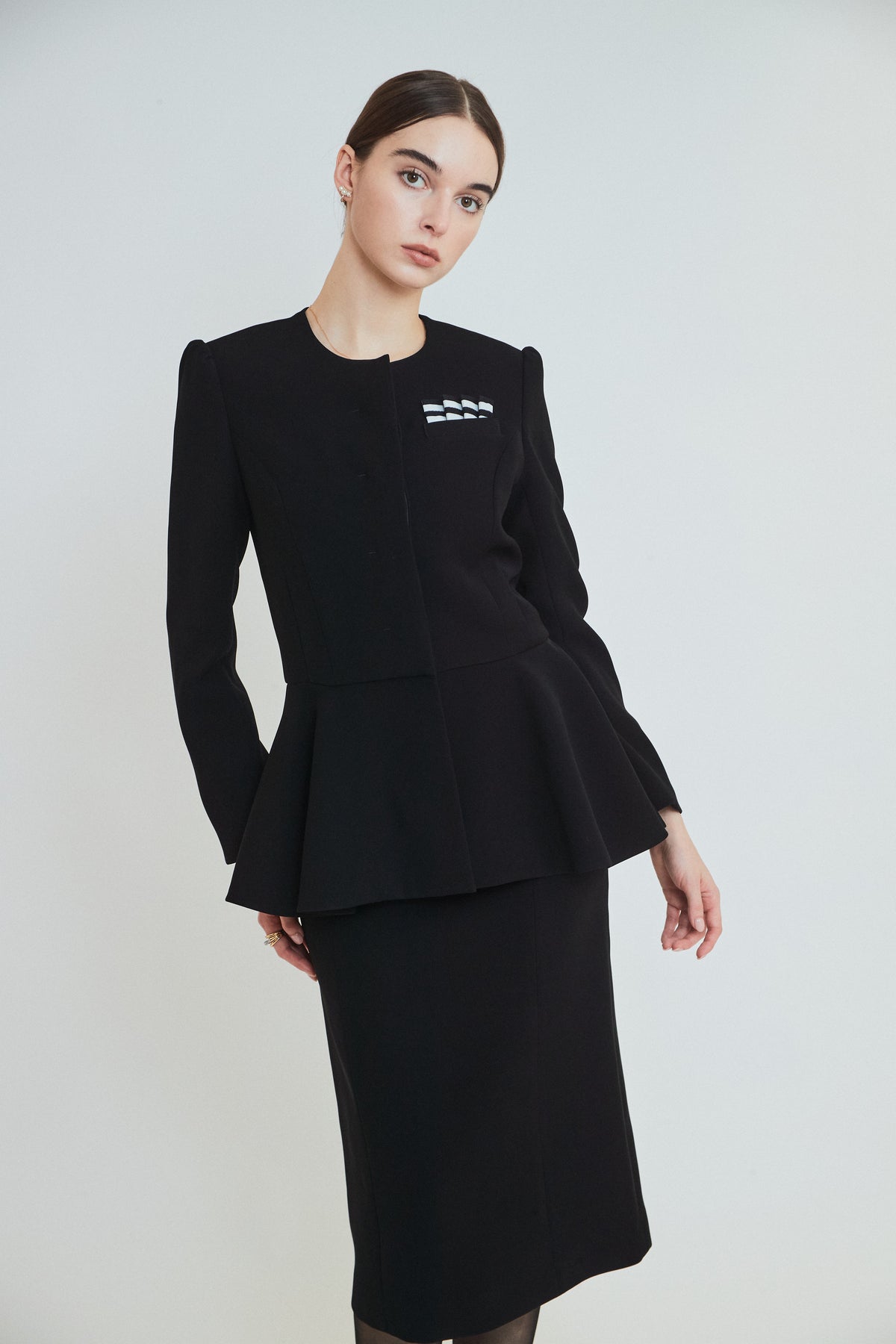 TWILL RUFFLED JACKET