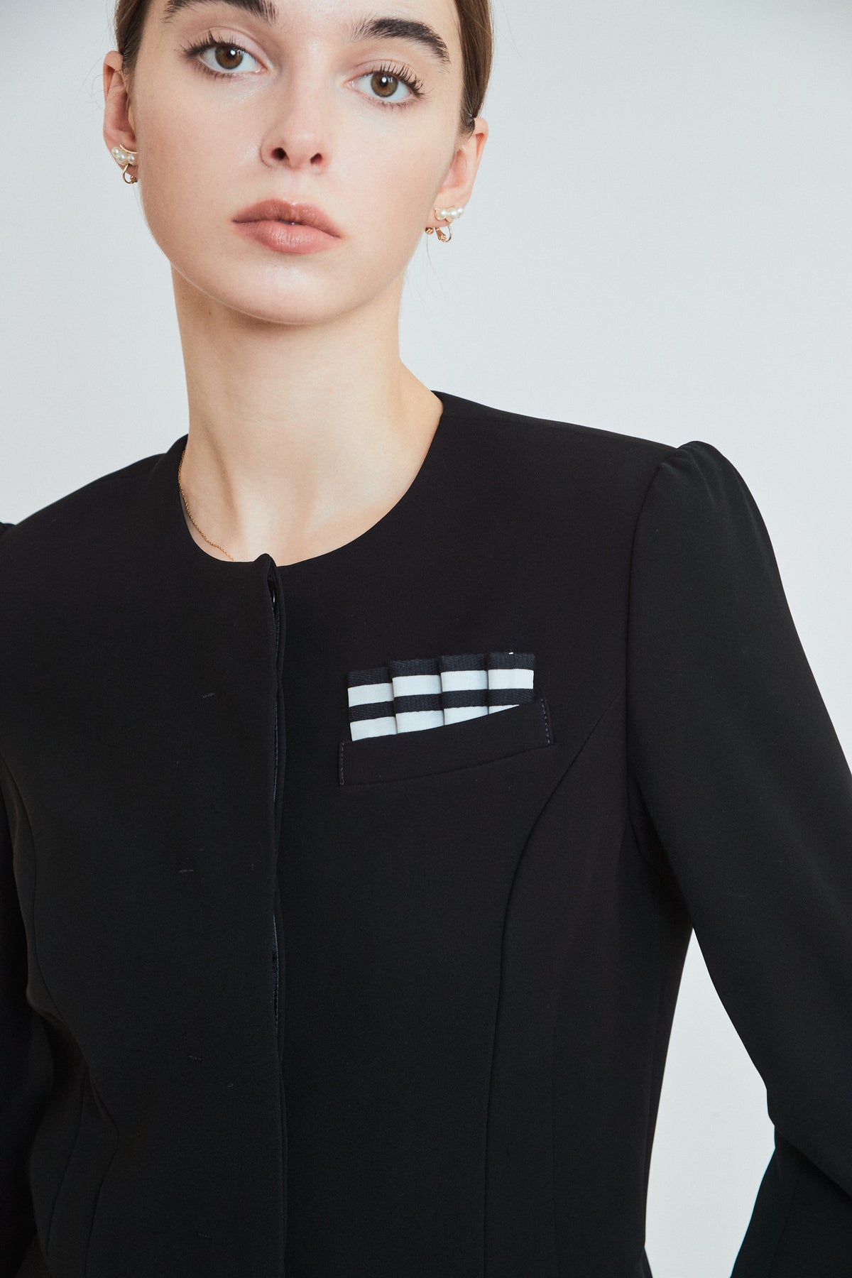 TWILL RUFFLED JACKET