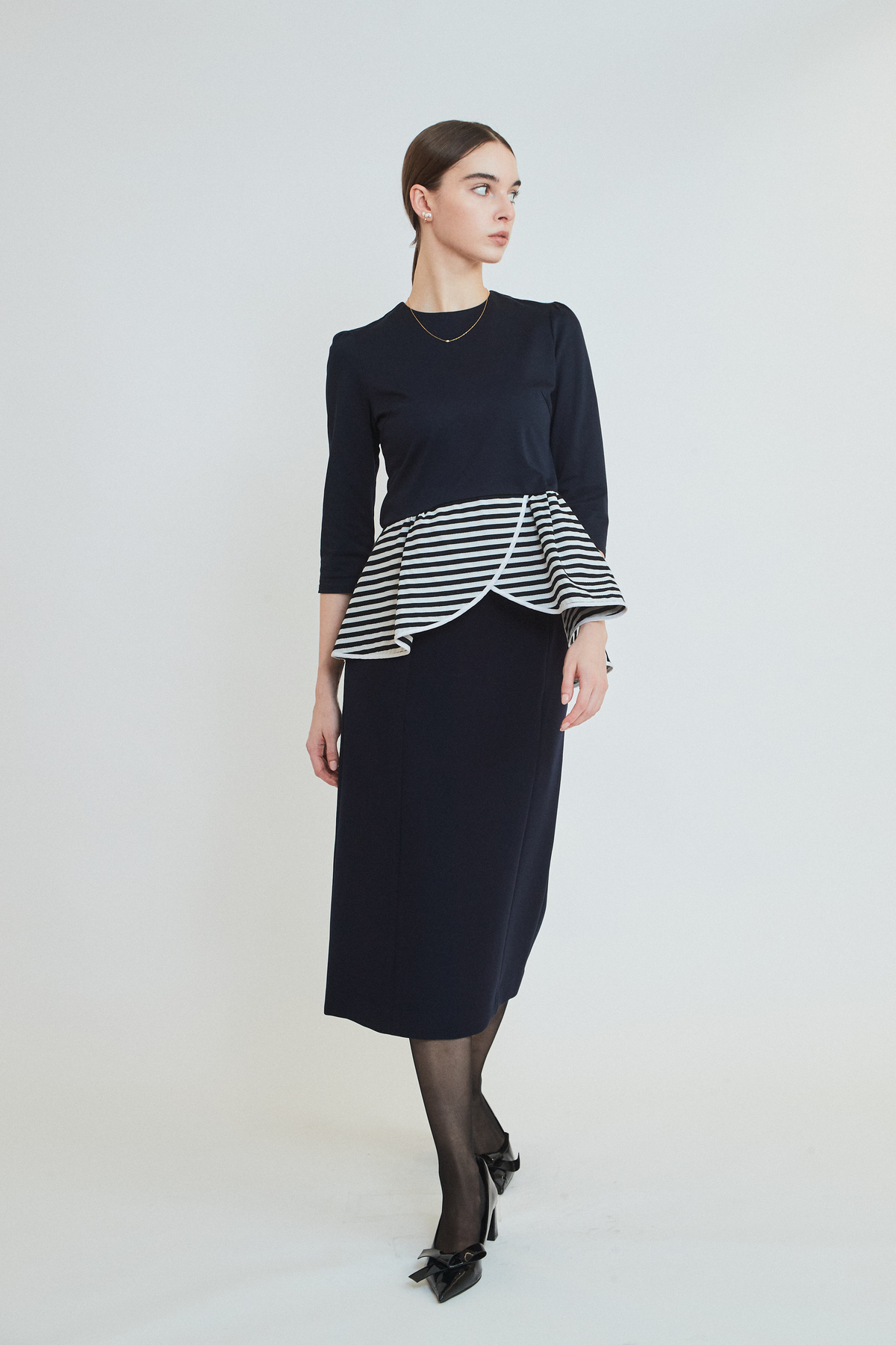 PEPLUM TEE 3/4
