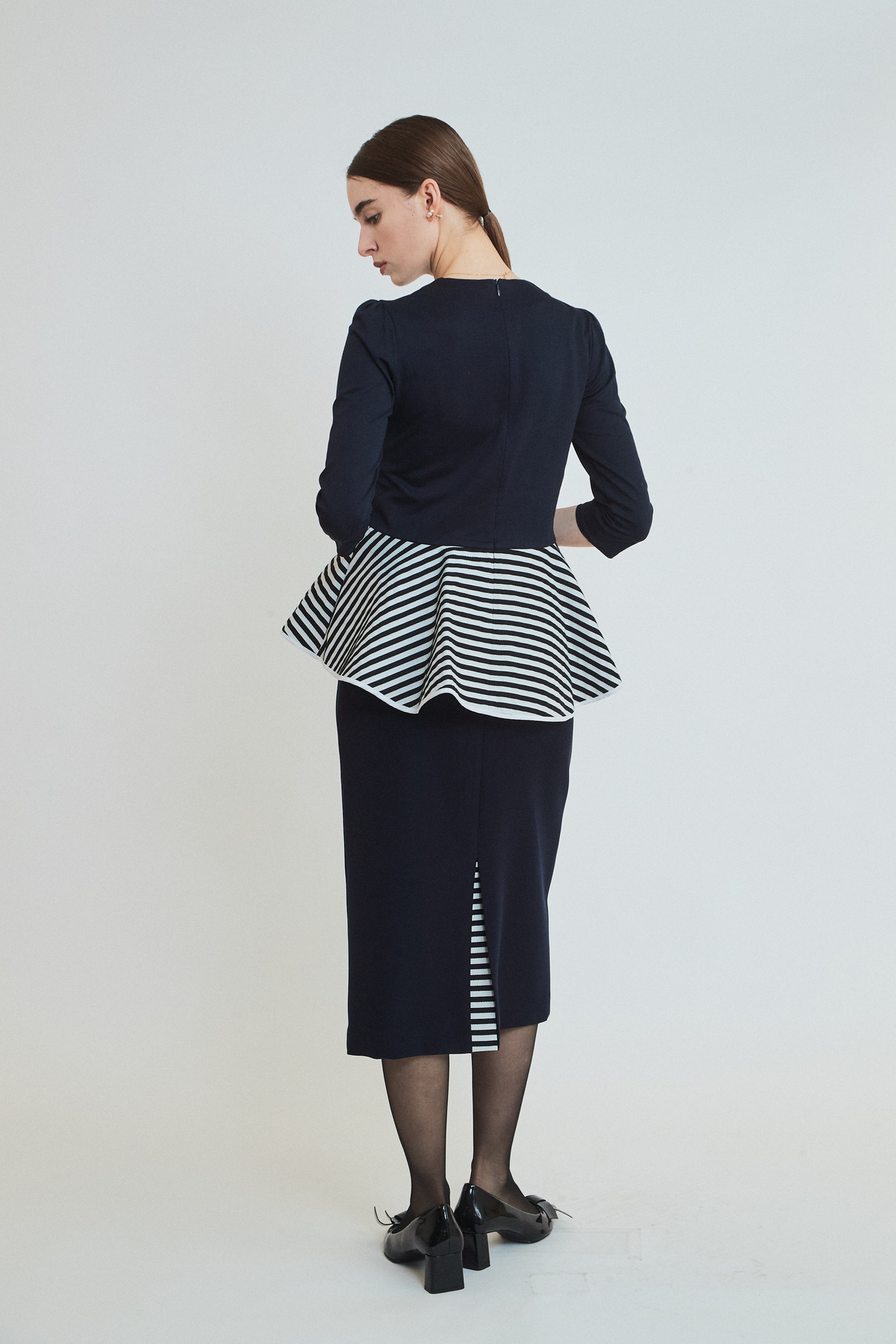 TWILL PENCIL SKIRT